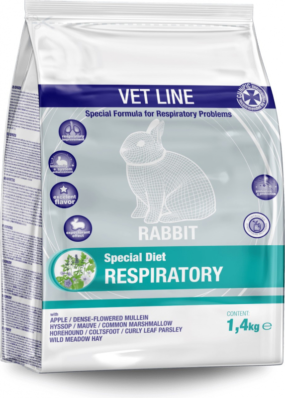 Cunipic Vetline Special Diet Respiratory Fórmula para conejos con problemas respiratorios
