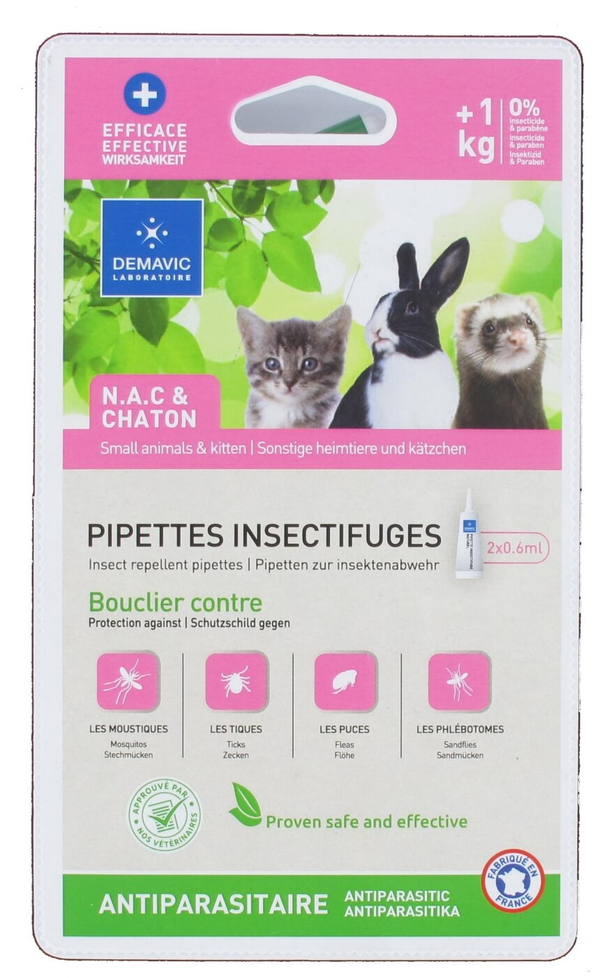 Pipette insectifuge NAC et Chaton