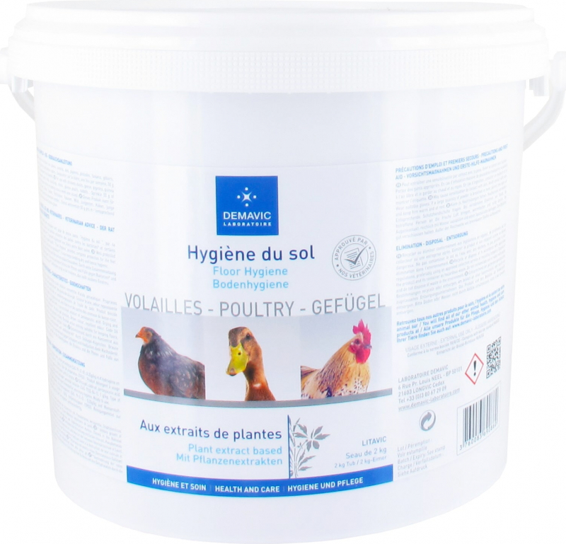 Desinfectante de superficies para gallinas y aves de corral Litavic
