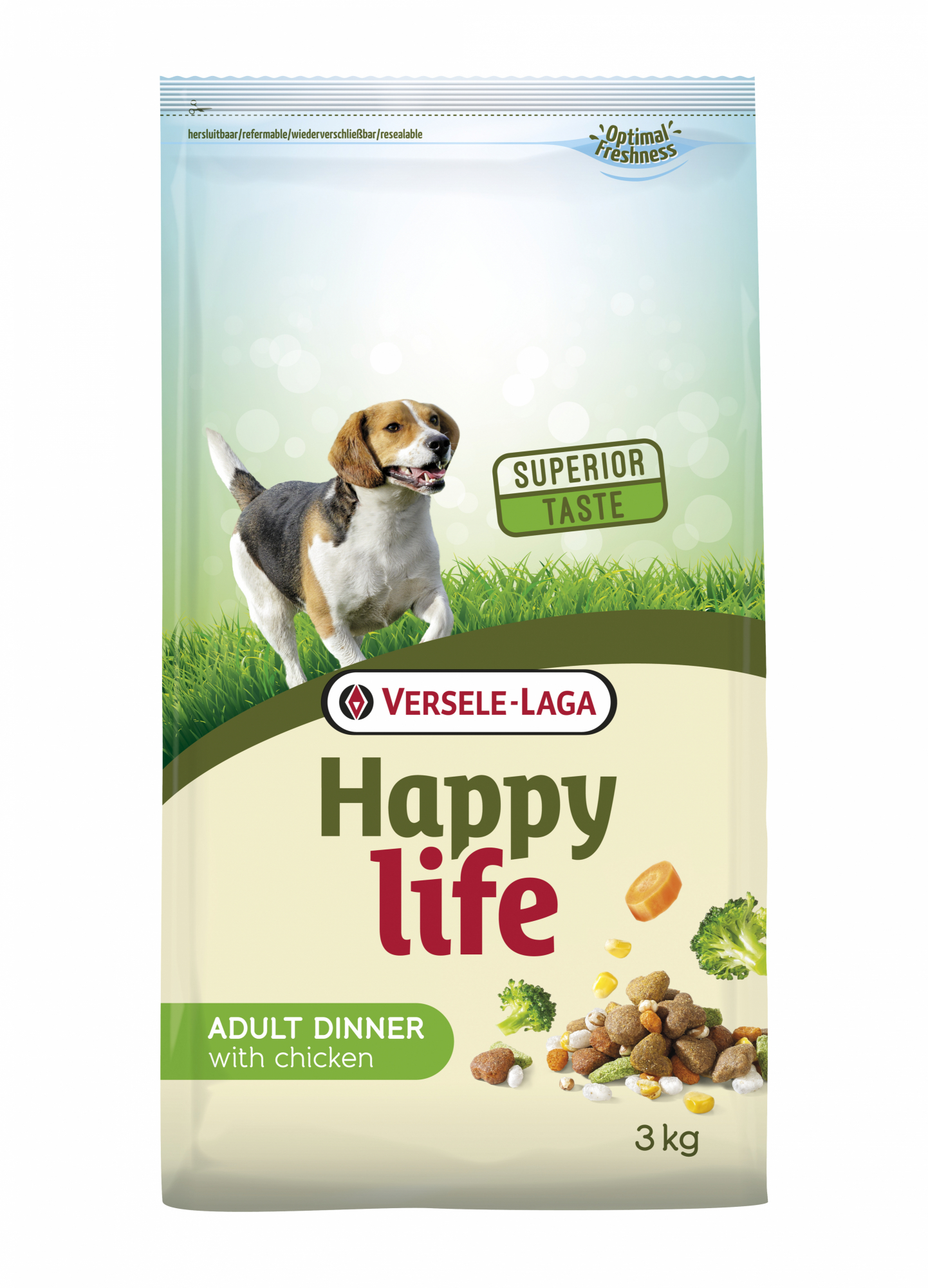 Happy life Adult Chicken Dinner - pour chiens adultes qui aiment l'alternance 