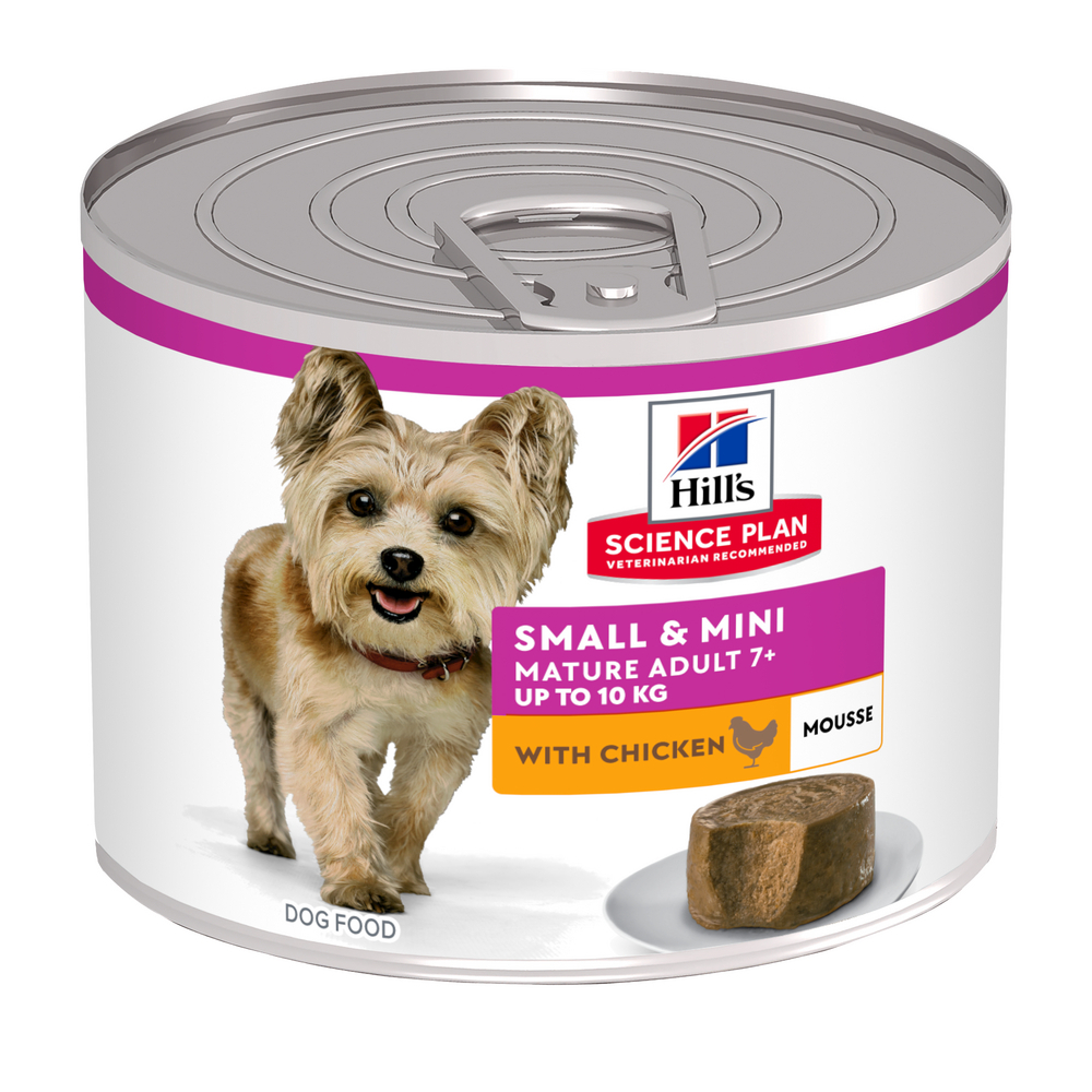 HILL'S Science Plan Small & Mini Mousse für ältere Hunde mit Hühnchen für kleine und sehr kleine Rassen