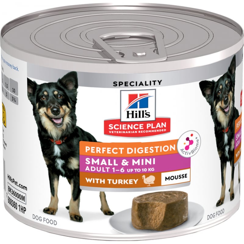 HILL'S Science Plan Perfect Digestion Adult Small & Mini Mousse pour Chien Adulte de petites races à la dinde