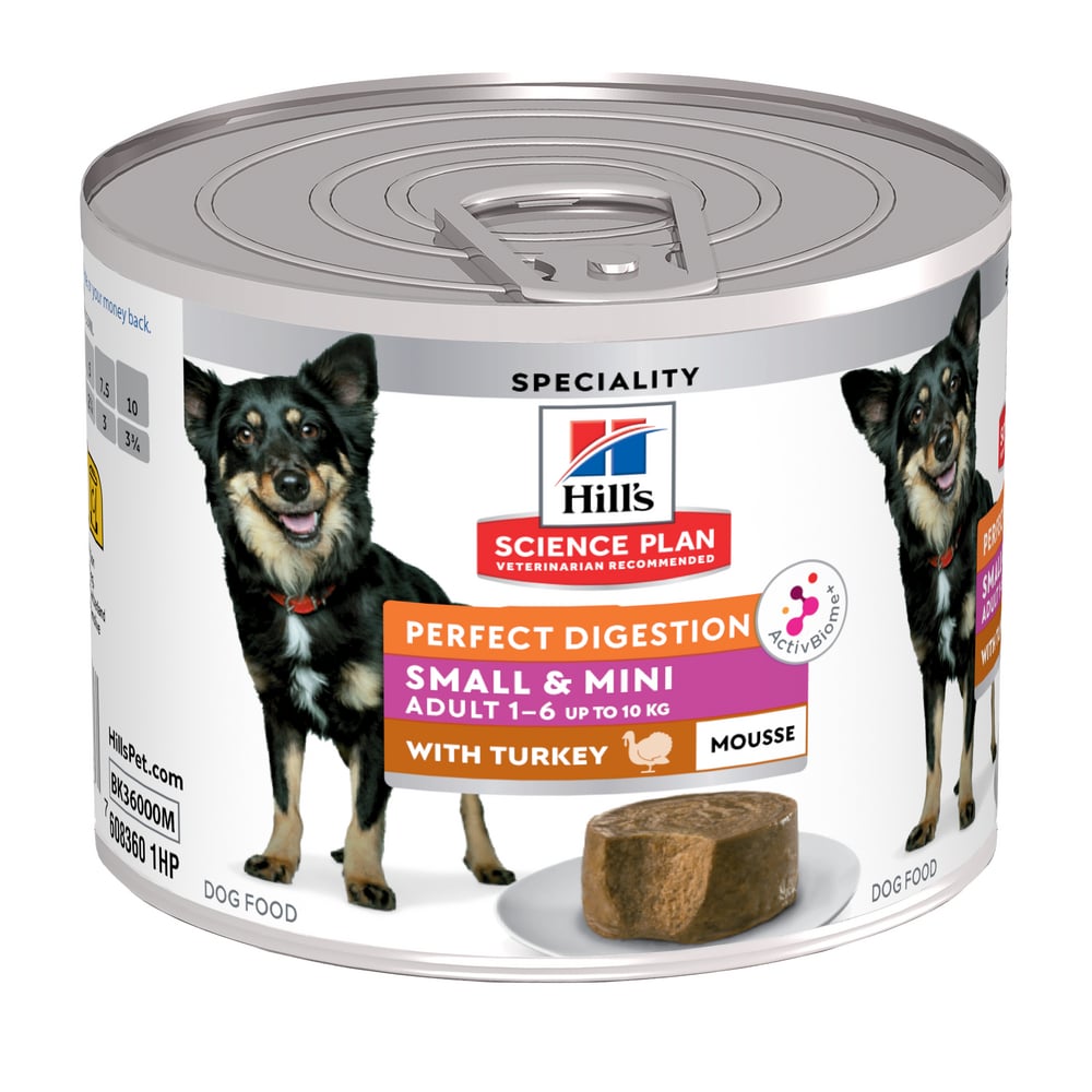 HILL'S Science Plan Perfect Digestion Adult Small & Mini Mousse pour Chien Adulte de petites races à la dinde