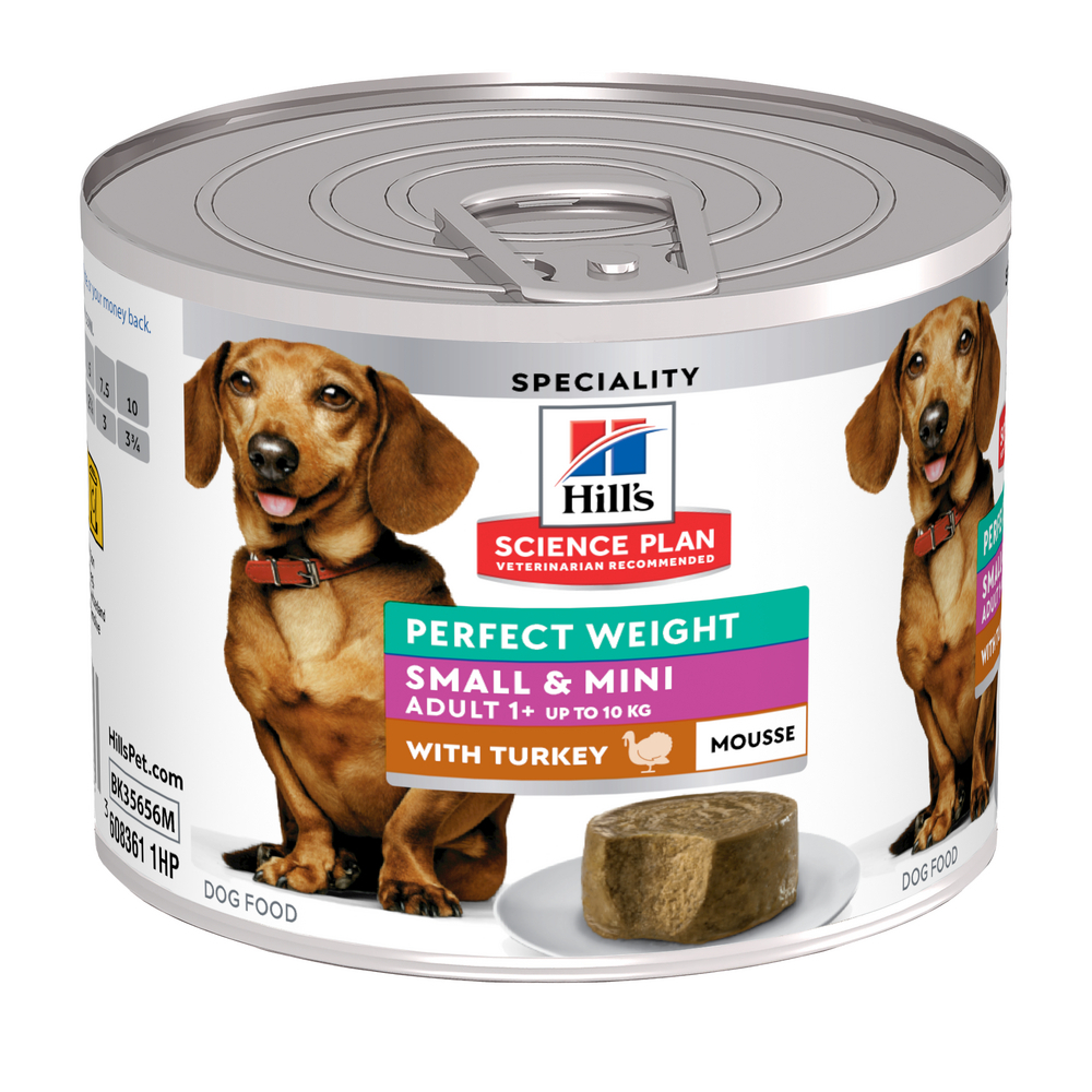 HILL'S Science Plan Perfect Weight Adult Small & Mini Mousse pour Chien Adulte de petite et très petite races à la Dinde