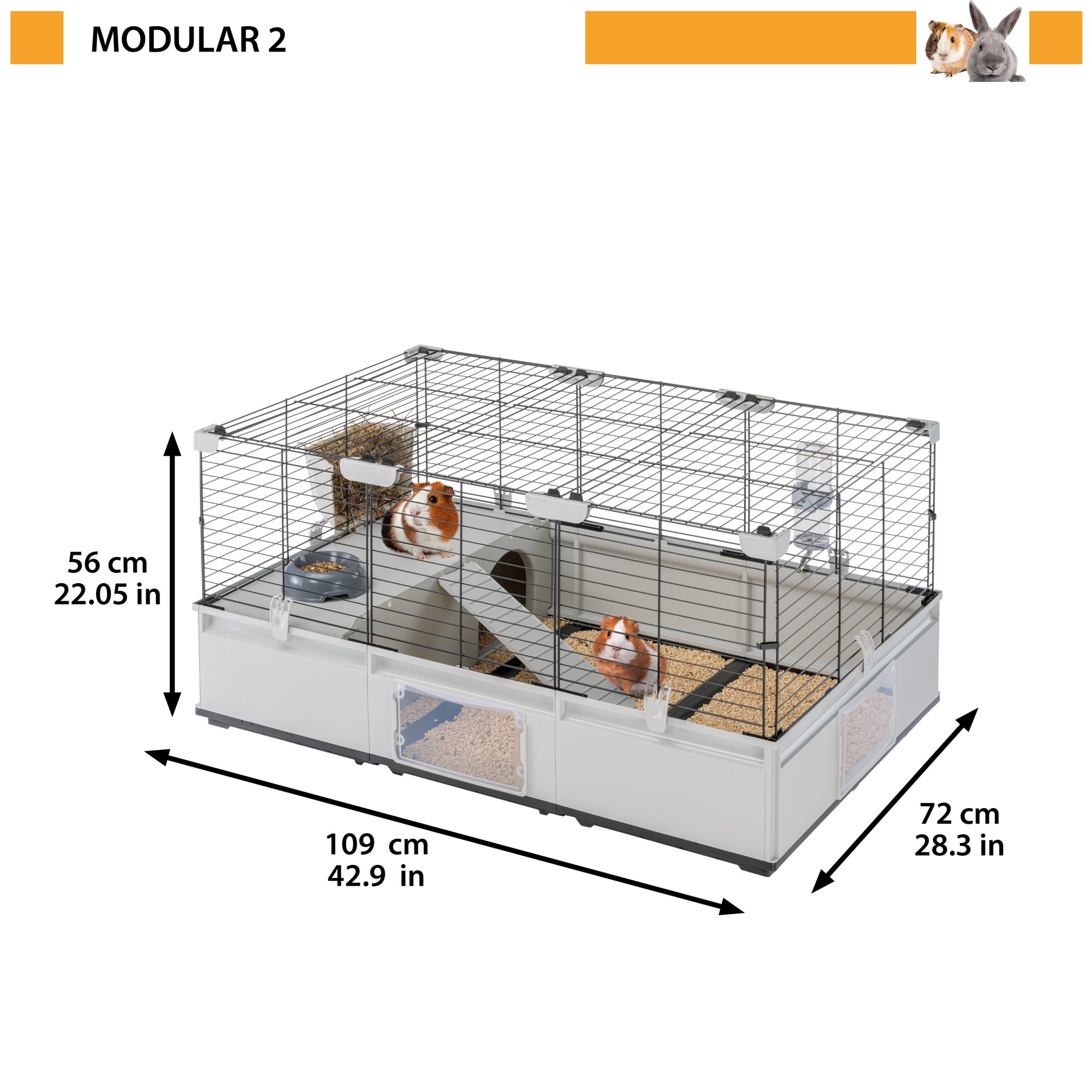 Käfig Ferplast Modular für Kaninchen und Meerschweinchen