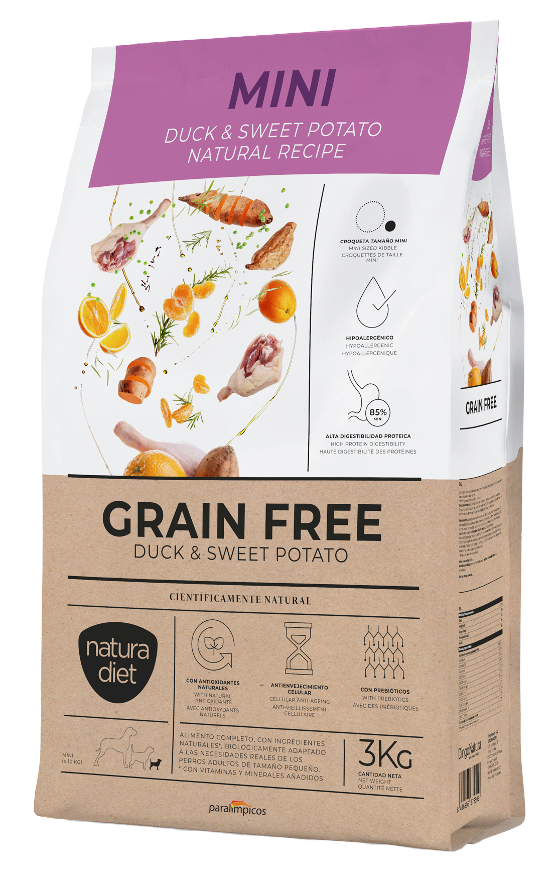 NATURA DIET Grain Free Duck pour petit chien