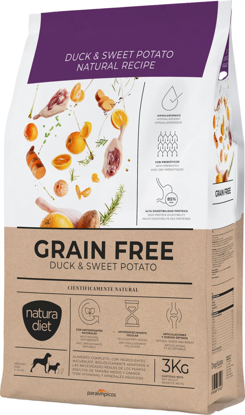 NATURA DIET Grain Free Duck für ausgewachsene Hunde