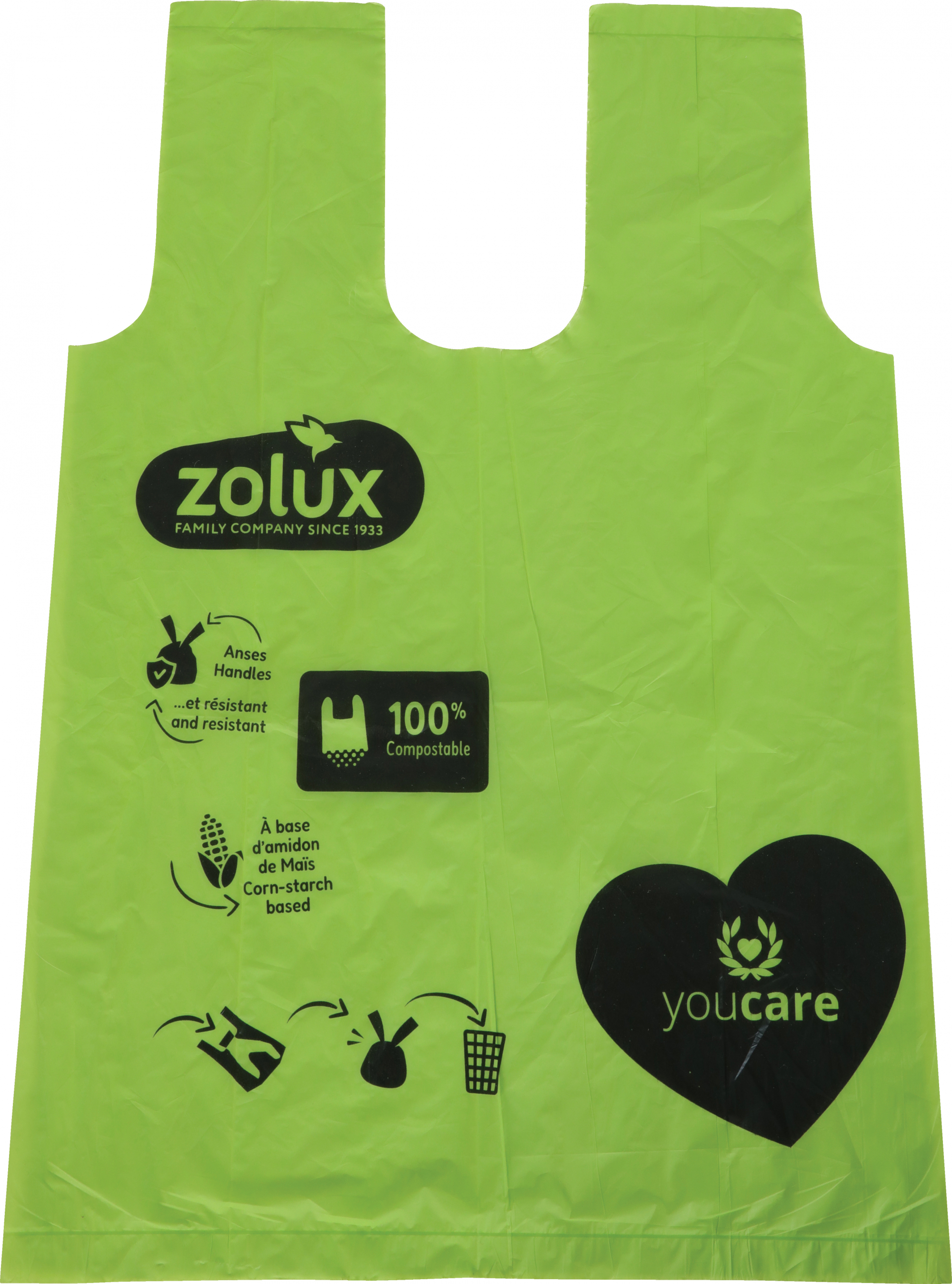 Sacs ramasse crottes biodégradables Zolux Youcare