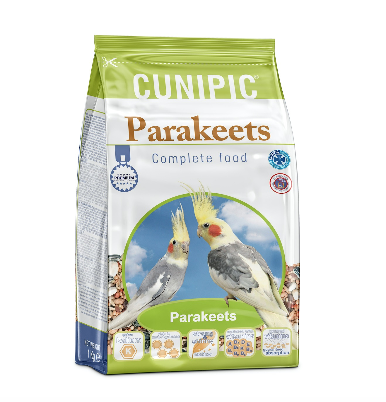 Cunipic Premium Parakeets Alimento completo per grandi parrocchetti
