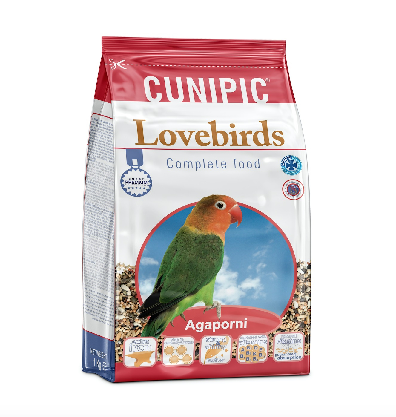 Cunipic Premium Love Birds Compleet voer voor dwergpapegaaien