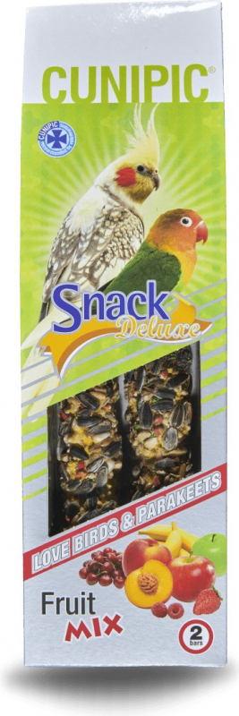 Cunipic Snack Deluxe Friandises Fruit Barres pour grandes perruches et inséparables