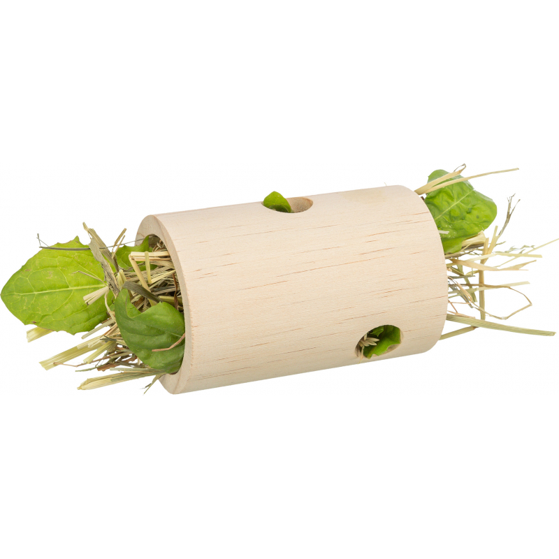 Snack Roll en bois pour lapins et cochons d'Inde