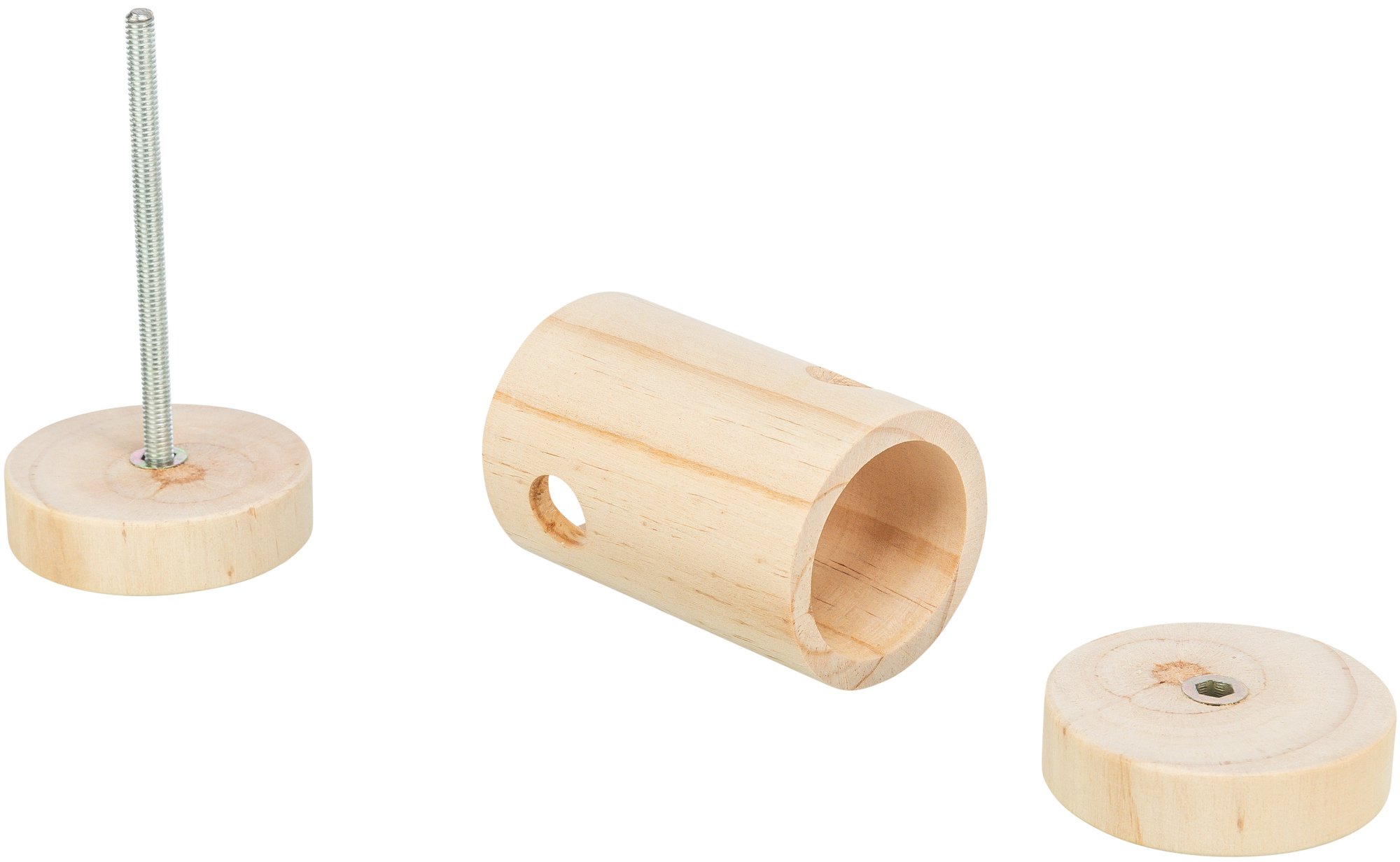 Snack Roll en bois pour lapins et cochons d'Inde