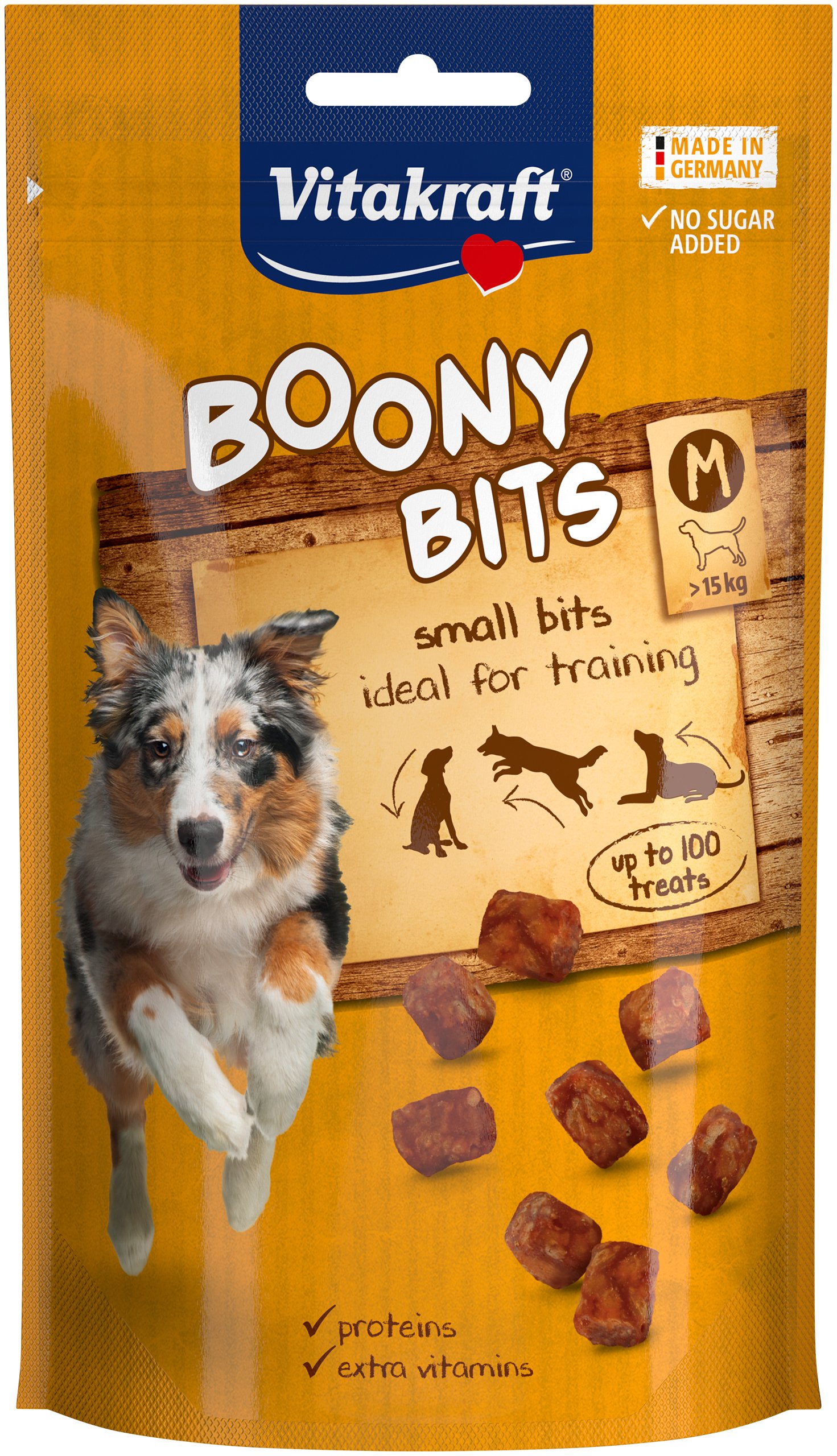 VITAKRAFT Boony Bits ohne Zucker oder zugesetztes Getreide für Hunde - Speziell für Training und Erziehung