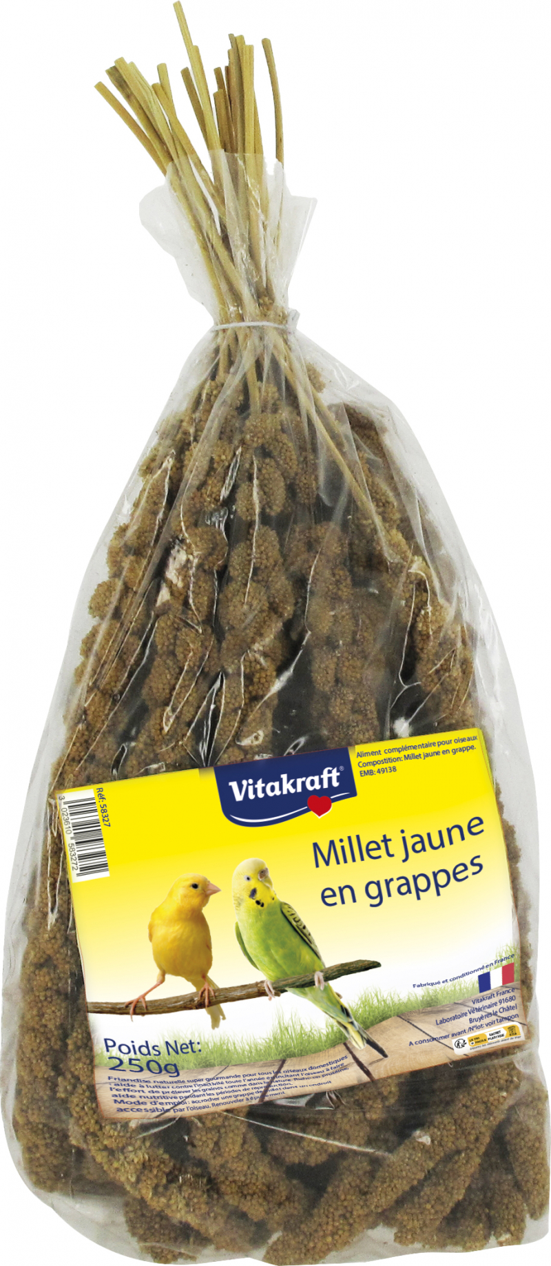 VITAKRAFT Millet jaune en grappes pour oiseaux domestiques - 250g