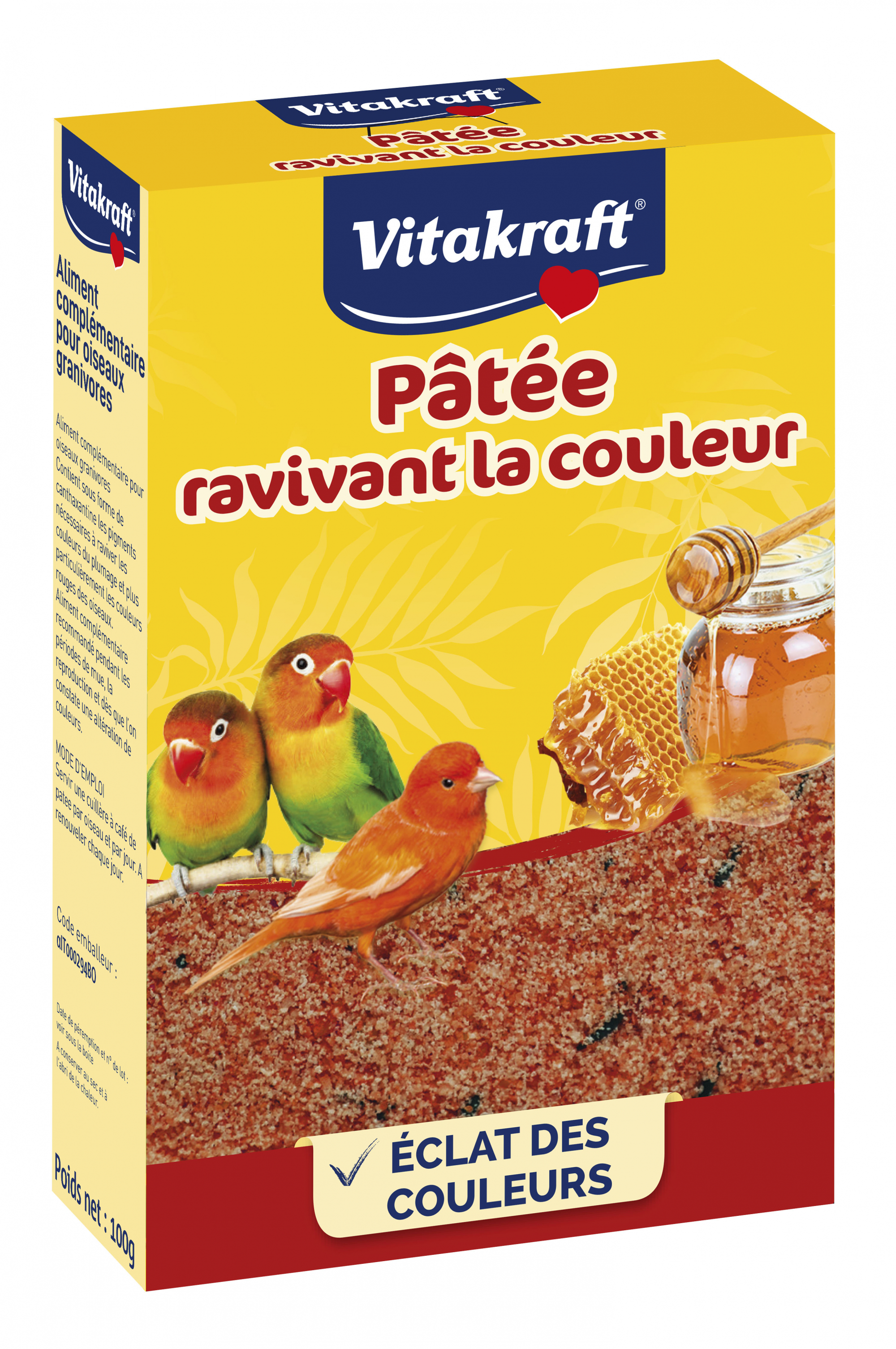 VITAKRAFT Pâtée ravivant la couleur pour oiseaux granivores - 100 g