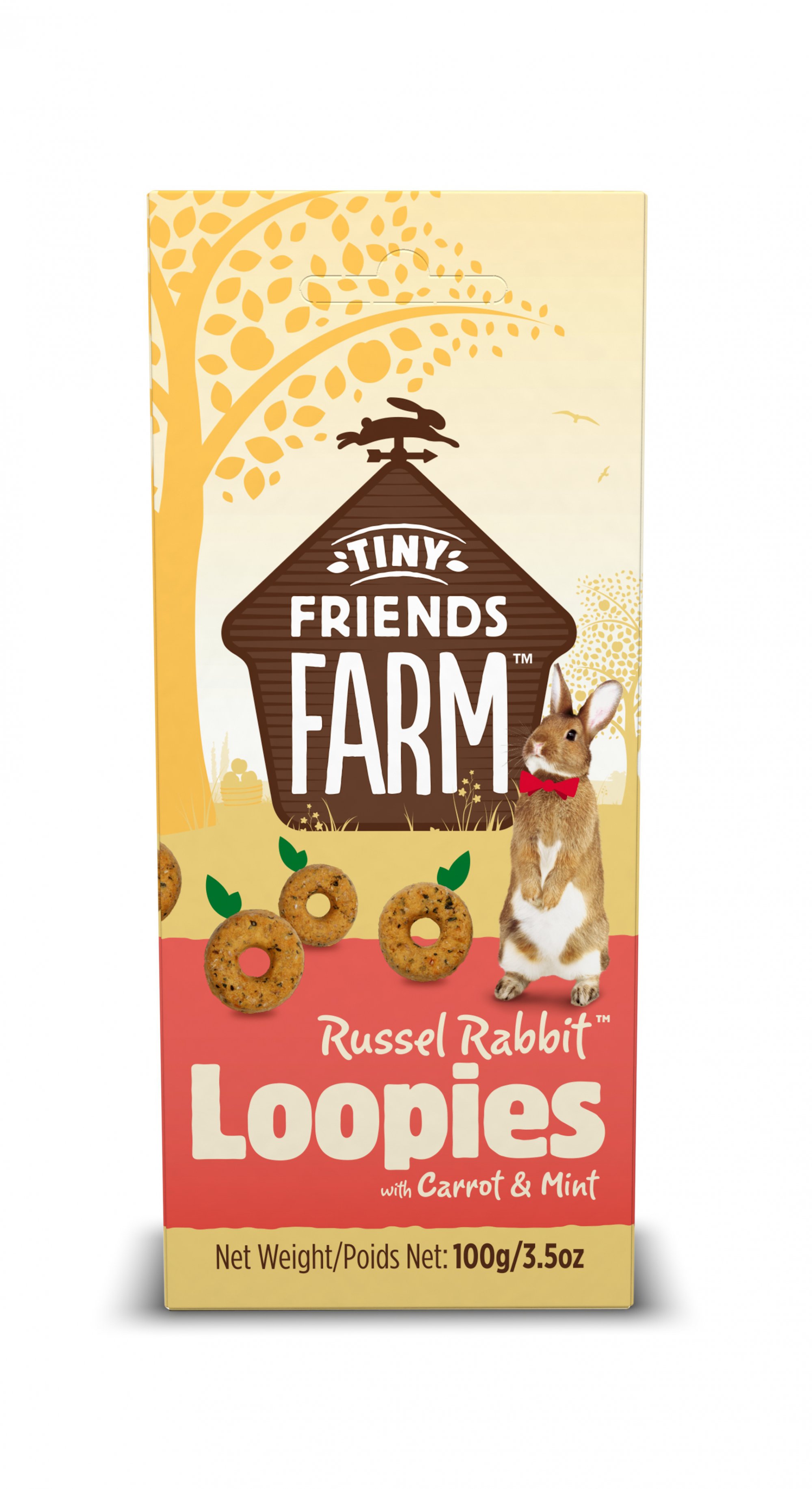 Tiny Friends Farm Russel Rabbit Loppies Leckerlis für Nager mit Karotte und Minze