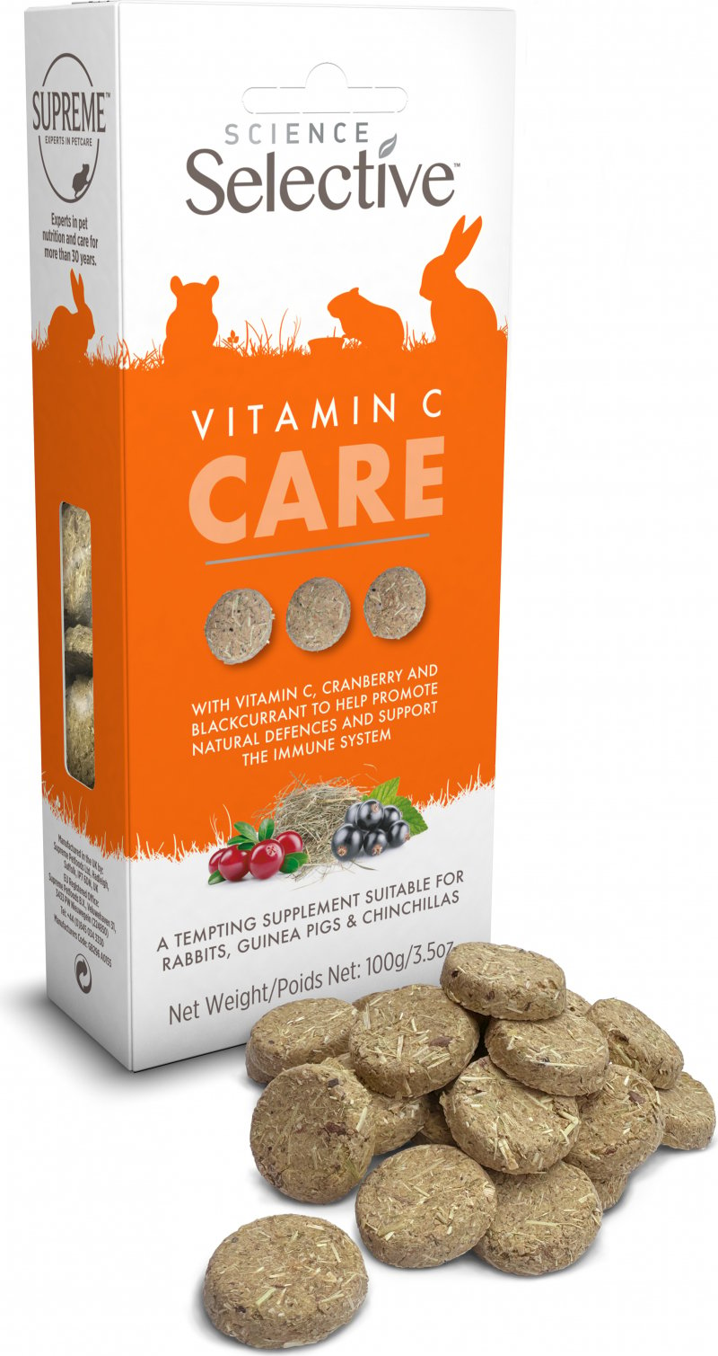 Friandises Selective Vitamin C Care à la cannerberge et au cassis pour lapins et rongeurs