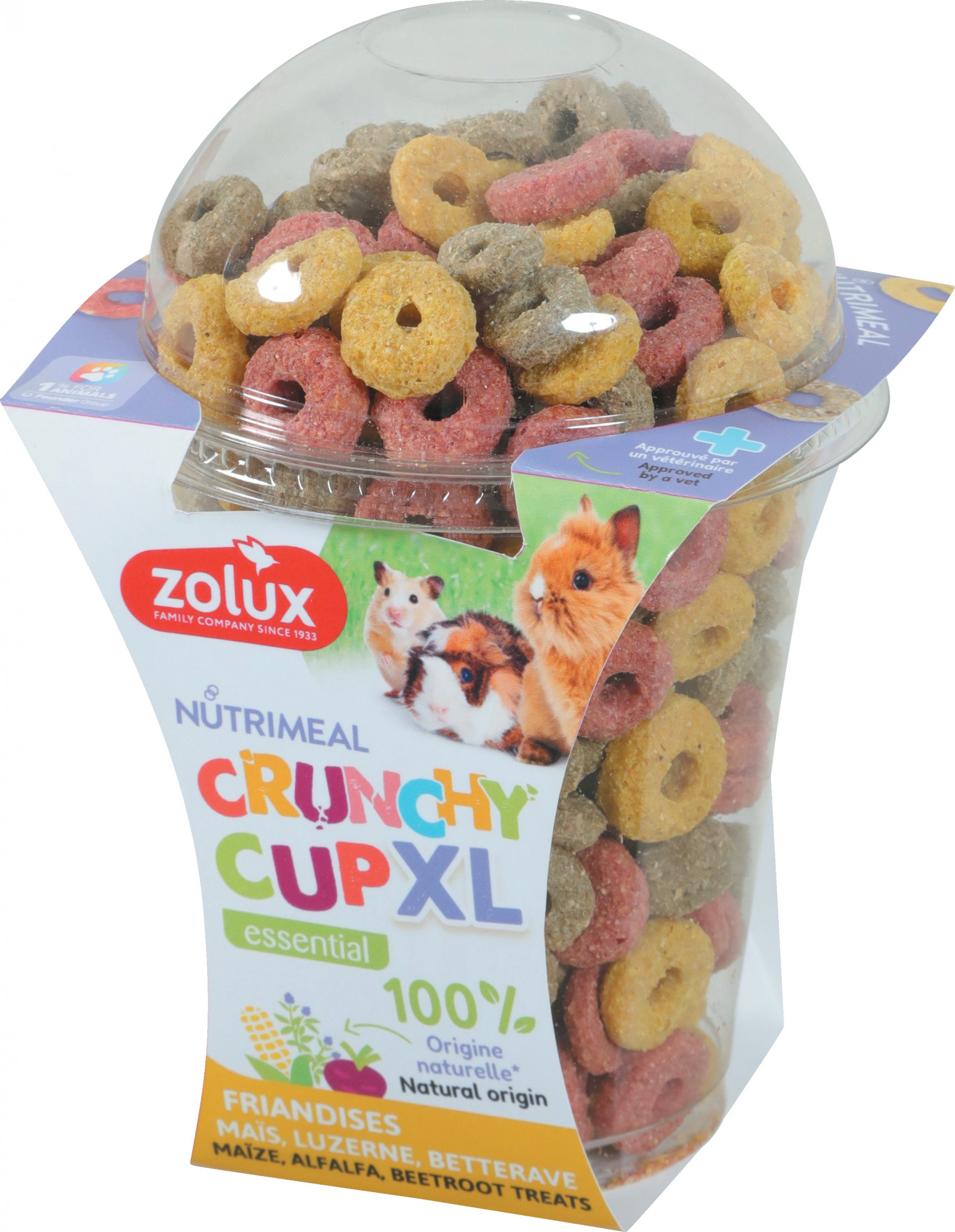 Zolux Nutrimeal Leckerlis Crunchy Cup XL Ring für kleine Nager