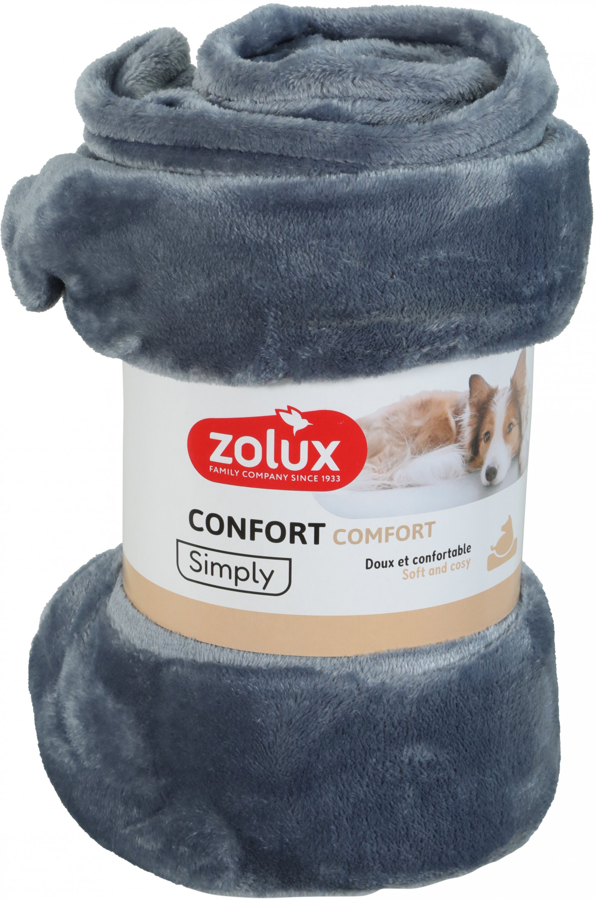 Plaid Zolux cocoon anthracite - 3 tailles disponibles