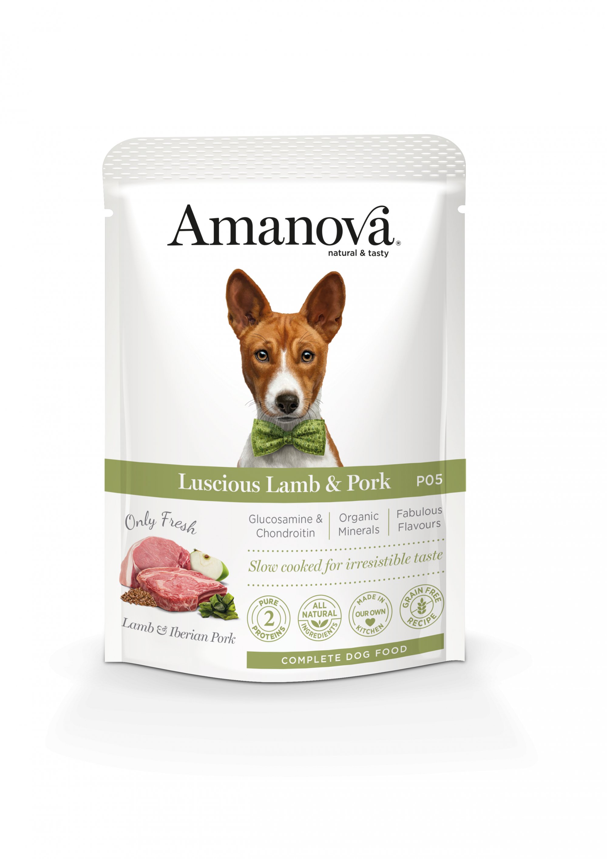 AMANOVA Pâtée à la viande fraîche sans céréale pour chien 100g - 3 saveurs au choix