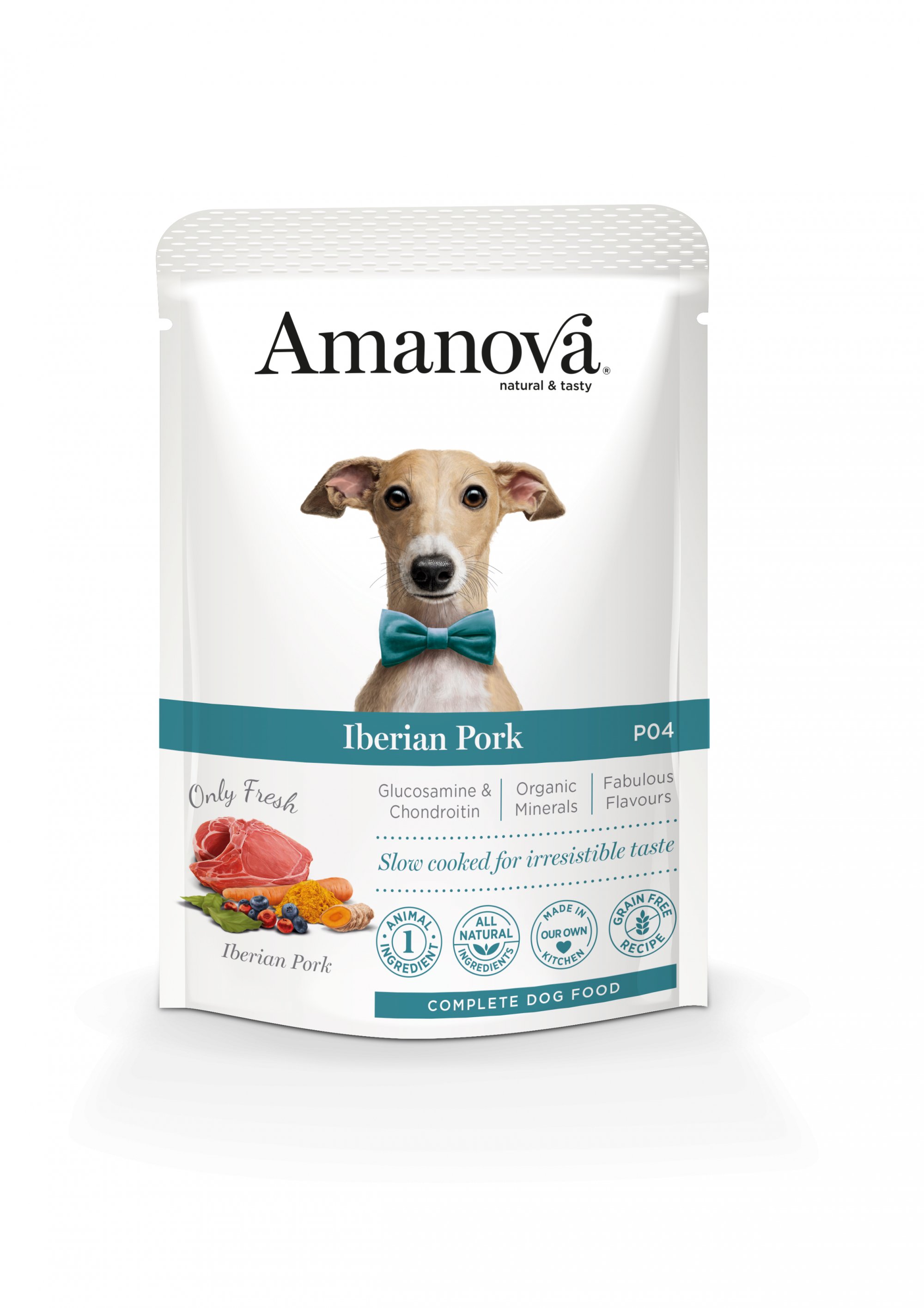 AMANOVA Pâtée à la viande fraîche sans céréale pour chien 100g - 3 saveurs au choix