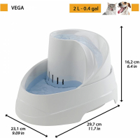 Ferplast Vega - 2L - Fontaine à eau pour chat et petit chien 