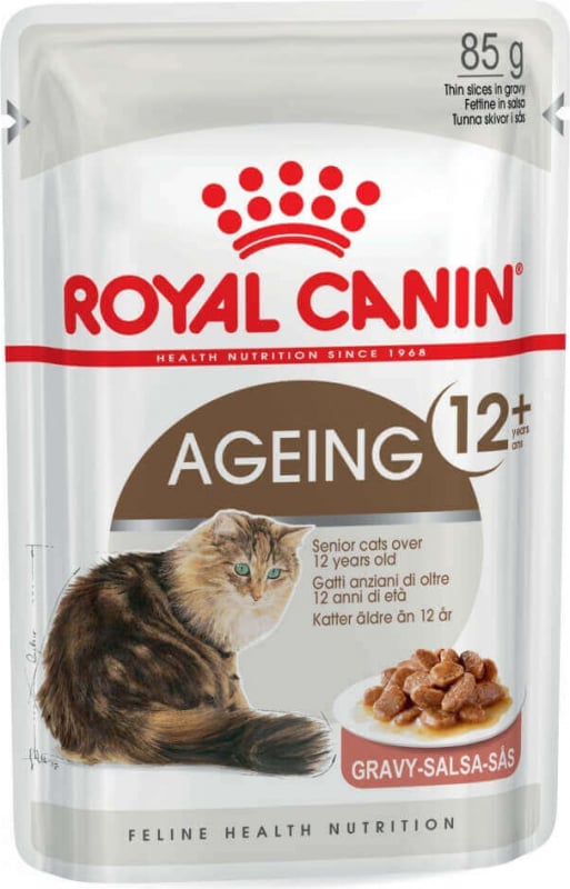 Paté Royal Canin Ageing + 12 en salsa para gatos maduros 