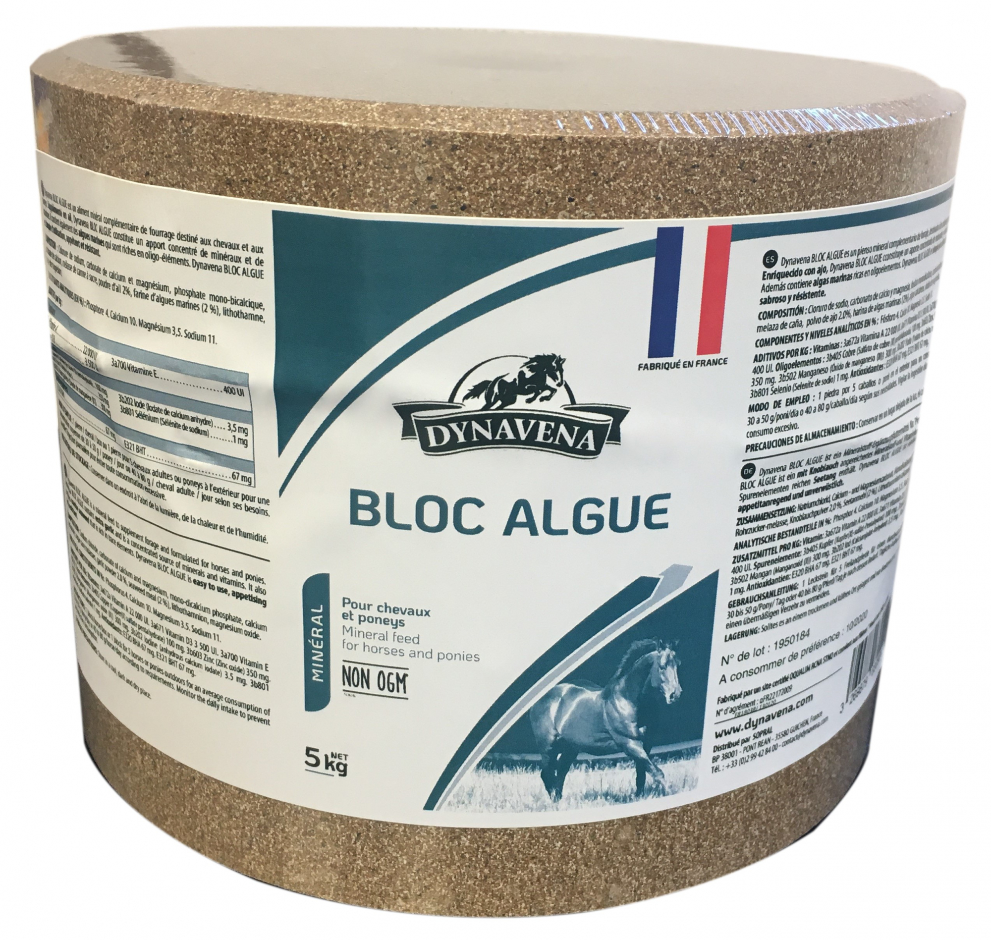 Dynavena Bloc d'Algue pour chevaux et poneys