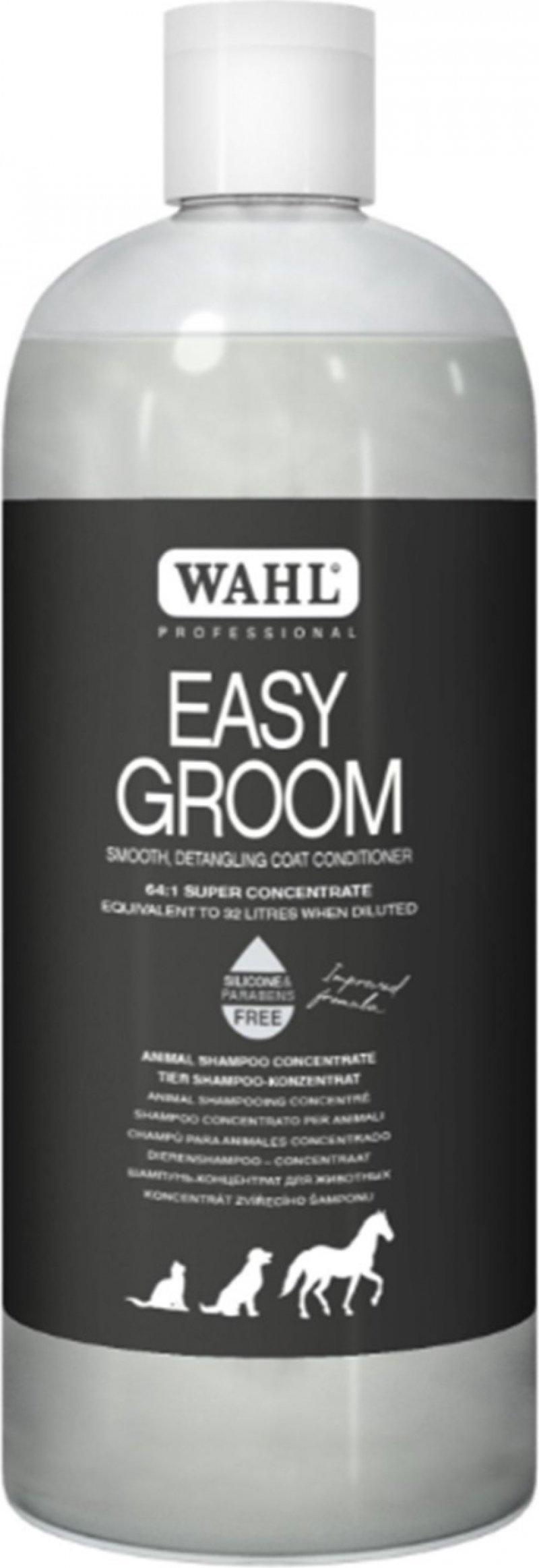 Après-Shampoing Concentré WAHL 500ml pour chien, chat et chevaux