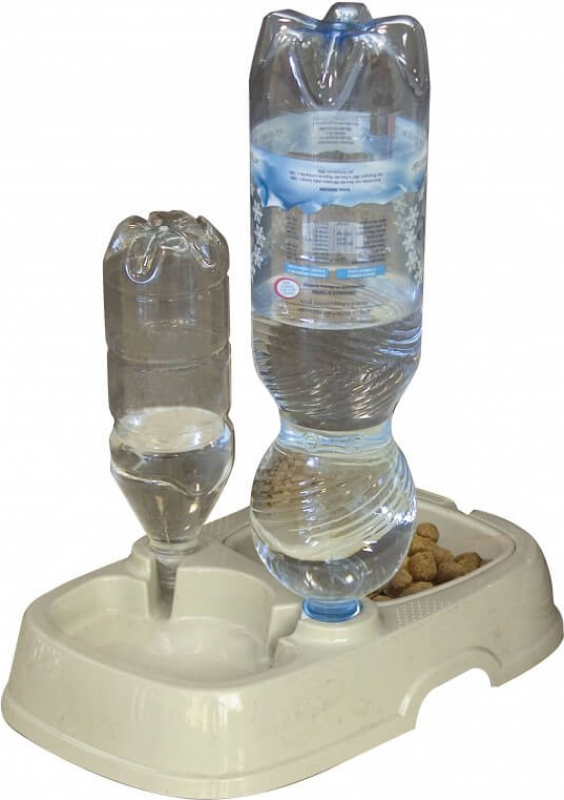 TOTA 2 - Mangeoire et siphon pour l'eau pour bouteilles d'eau