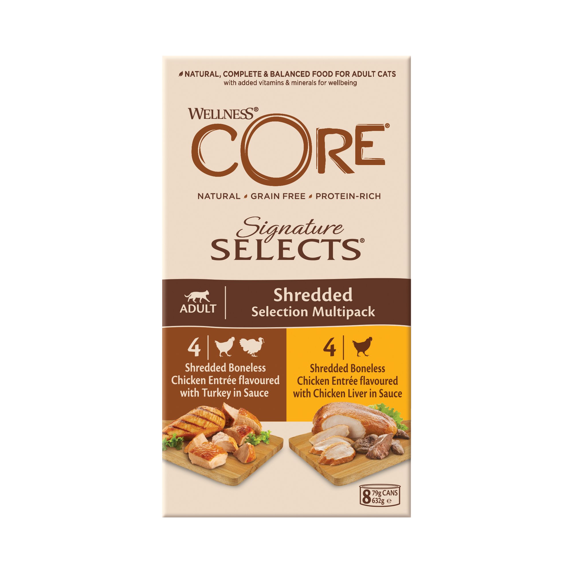 Wellness Core Pâtée Signature Selects pour chat - Multipack Mélange de sélection Effilochés