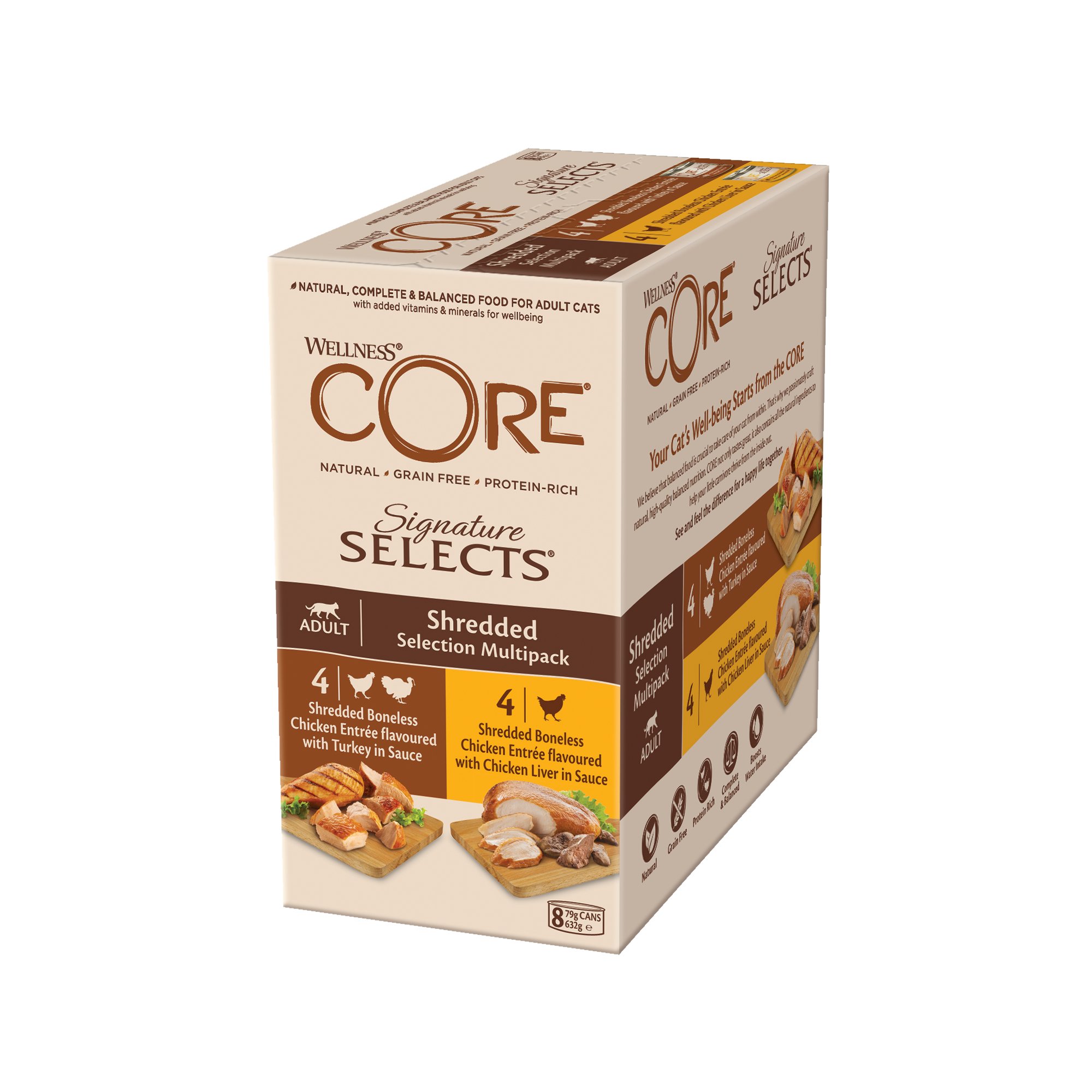 Wellness Core Pâtée Signature Selects pour chat - Multipack Mélange de sélection Effilochés