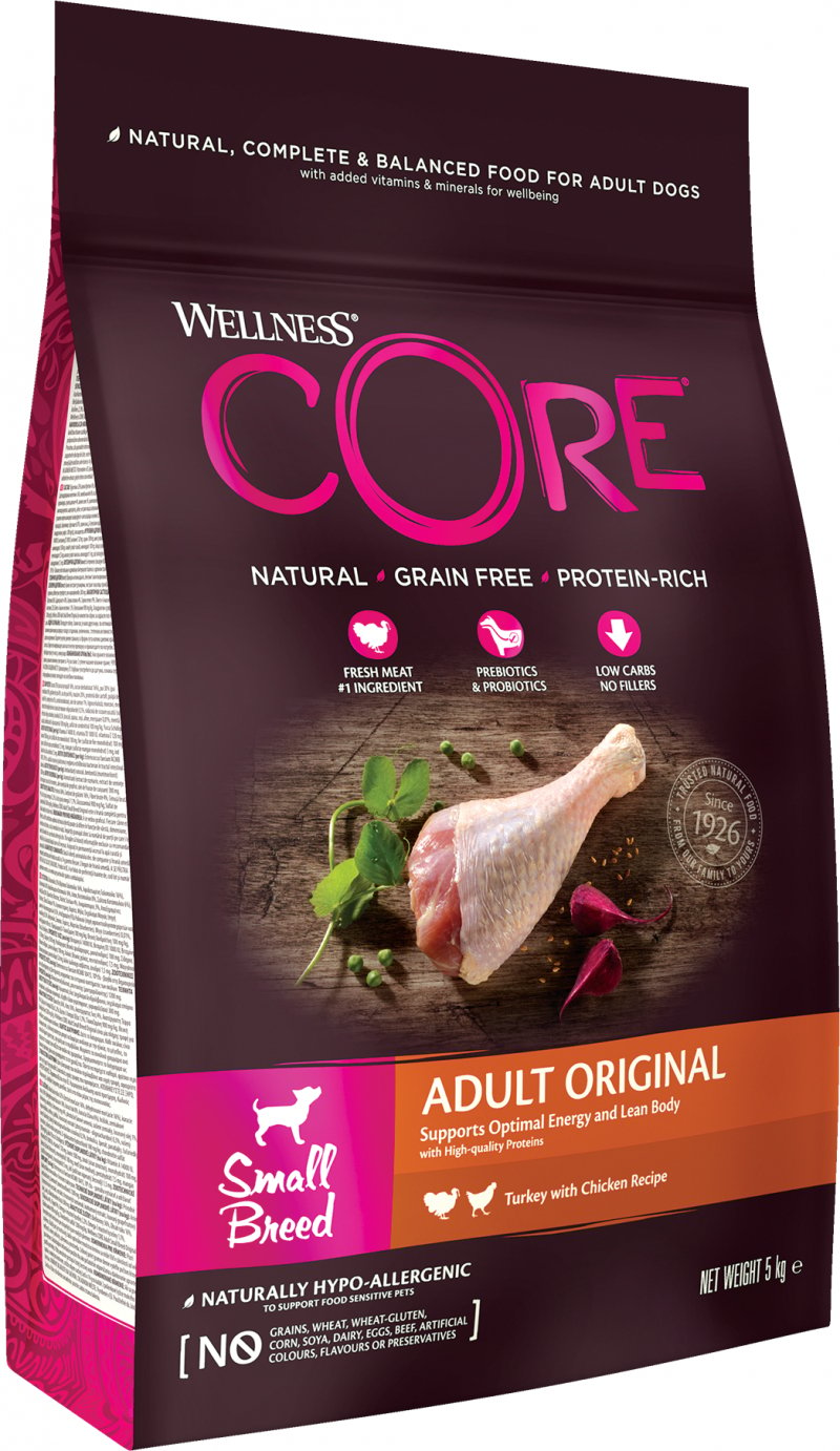 WELLNESS CORE Original Croquettes à la Dinde et Poulet pour Chien de petite taille