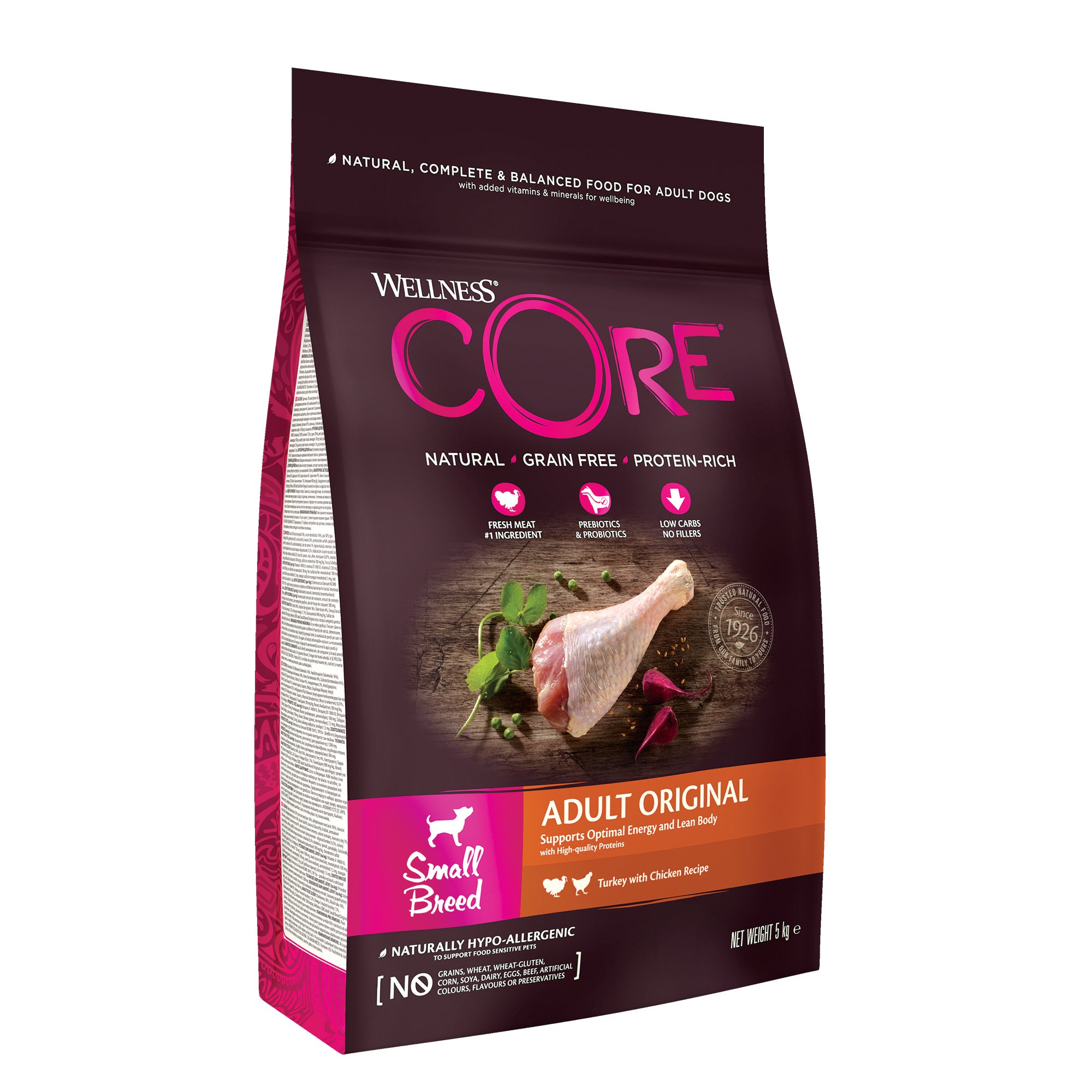 WELLNESS CORE Original Croquettes à la Dinde et Poulet pour Chien de petite taille