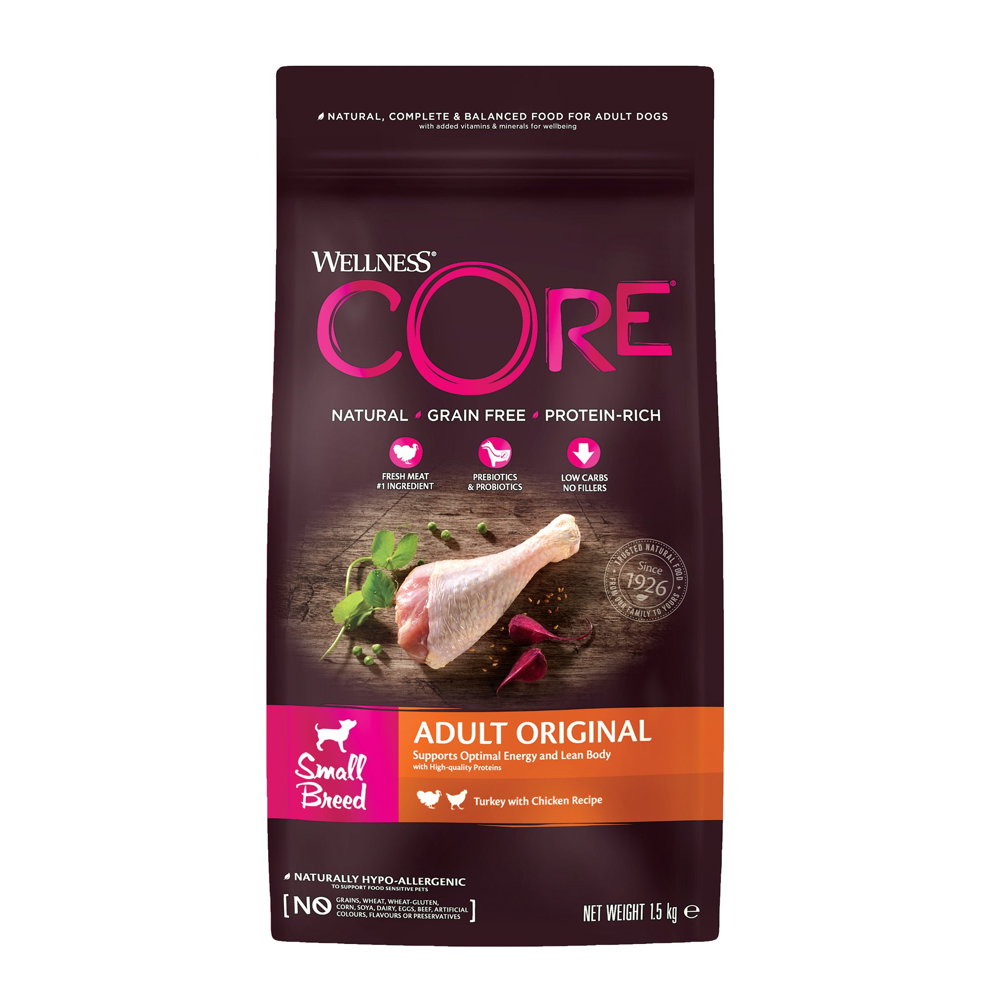 WELLNESS CORE Original Croquettes à la Dinde et Poulet pour Chien de petite taille