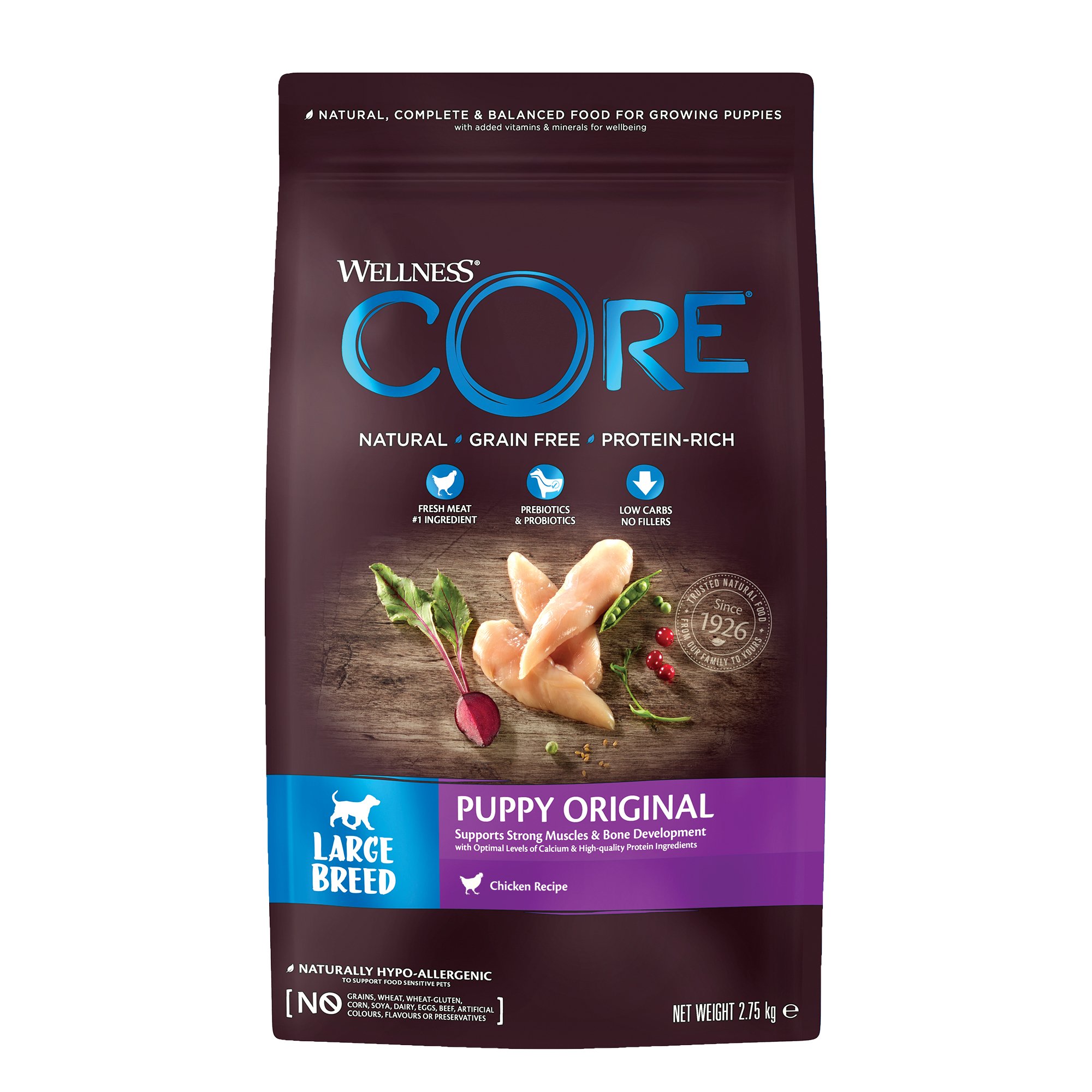 WELLNESS CORE Original Croquettes au Poulet pour Chiot de grande taille