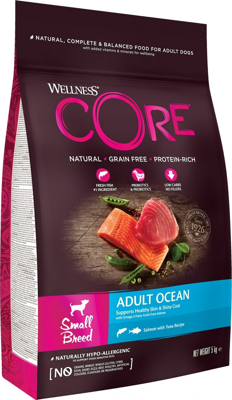 WELLNESS CORE Croquettes Océan saumon et thon pour chien de petite race