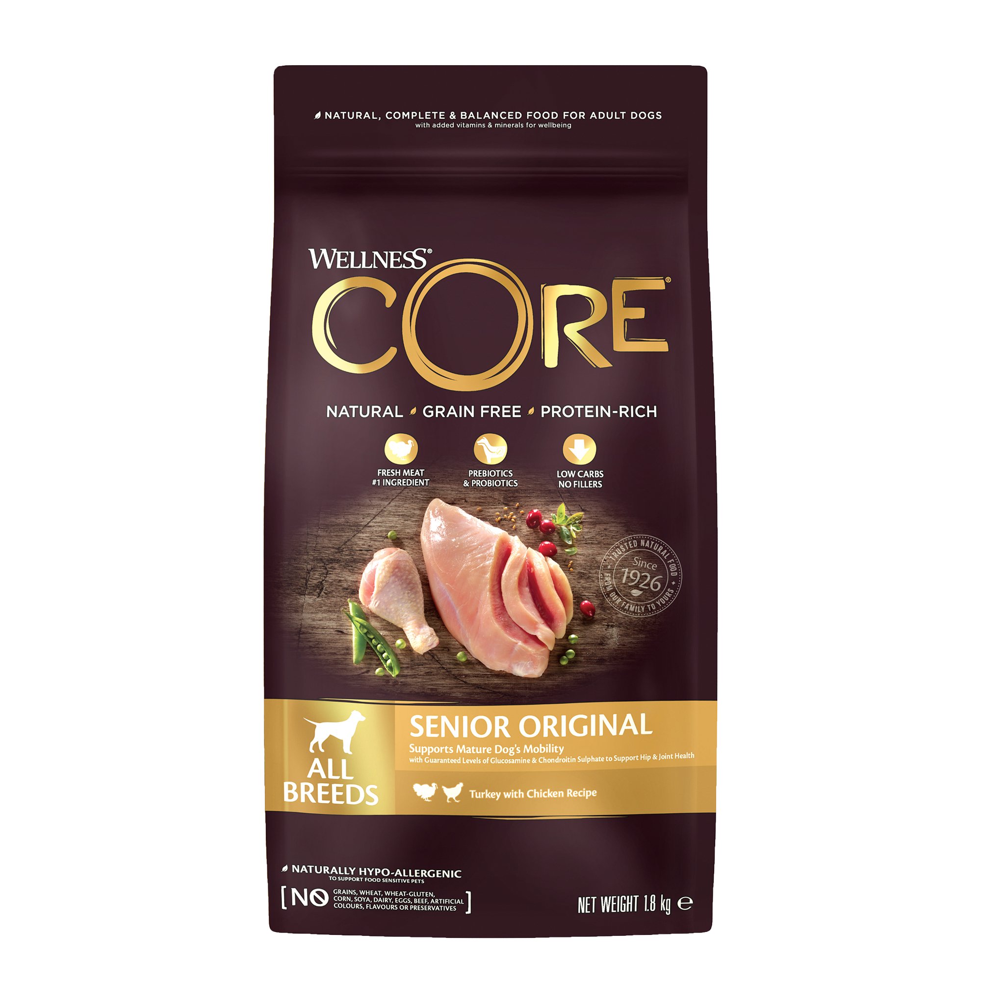 WELLNESS CORE Original Senior Croquettes à la dinde et au poulet pour chien senior 