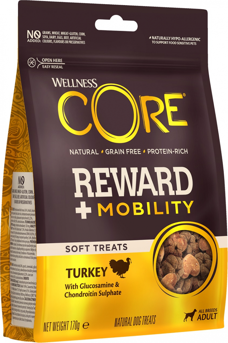 WELLNESS CORE friandises Reward + Liikuvus kalkuni maitsega koertele