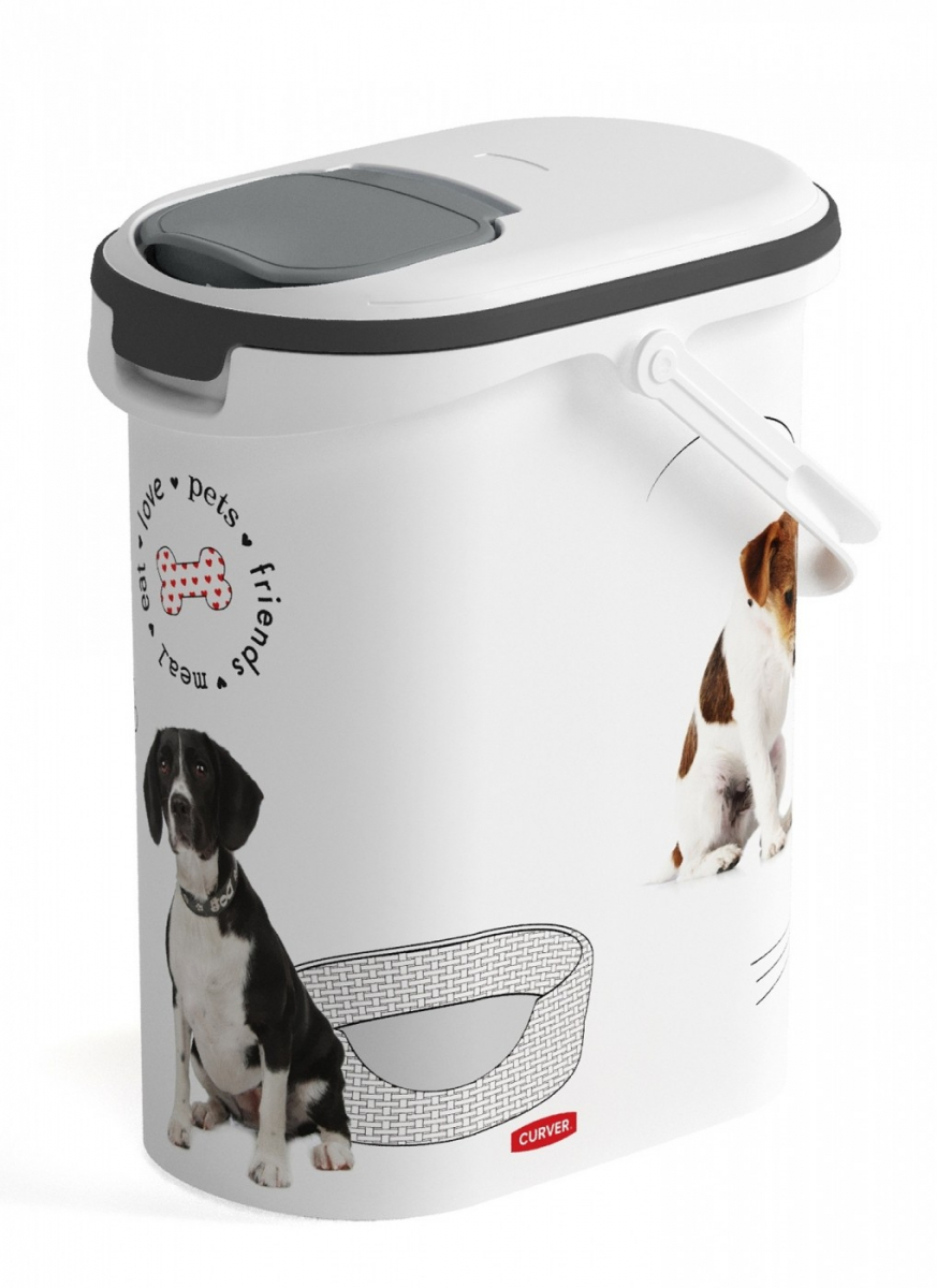 Container à croquettes pour chien coloris blanc et noir Pet collection – 35  L (12 kg) : Gamelles et distributeurs pour chien CURVER animalerie -  botanic®