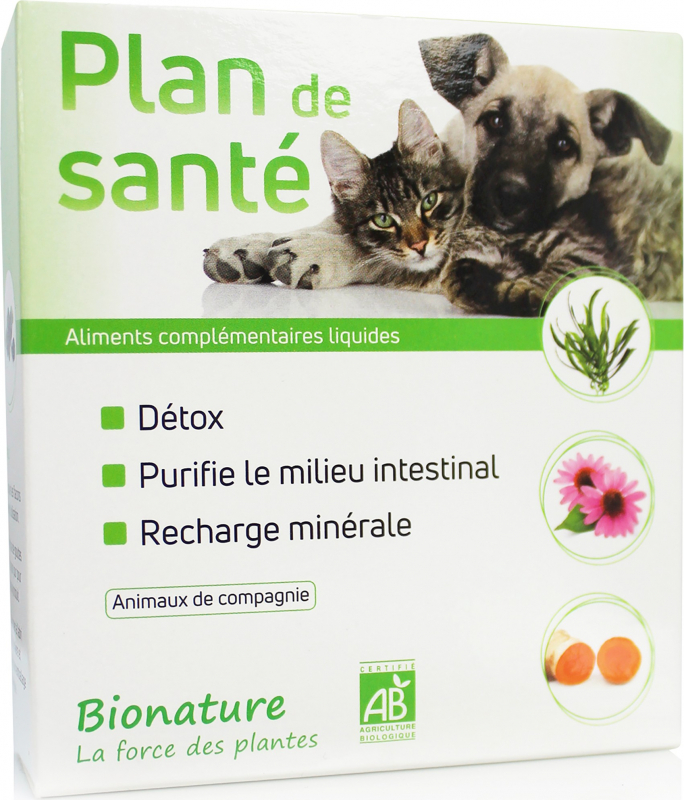 Bionature Plan de santé - Heilmittel für einen Monat, gegen Würmer unterstützt die Verdauung