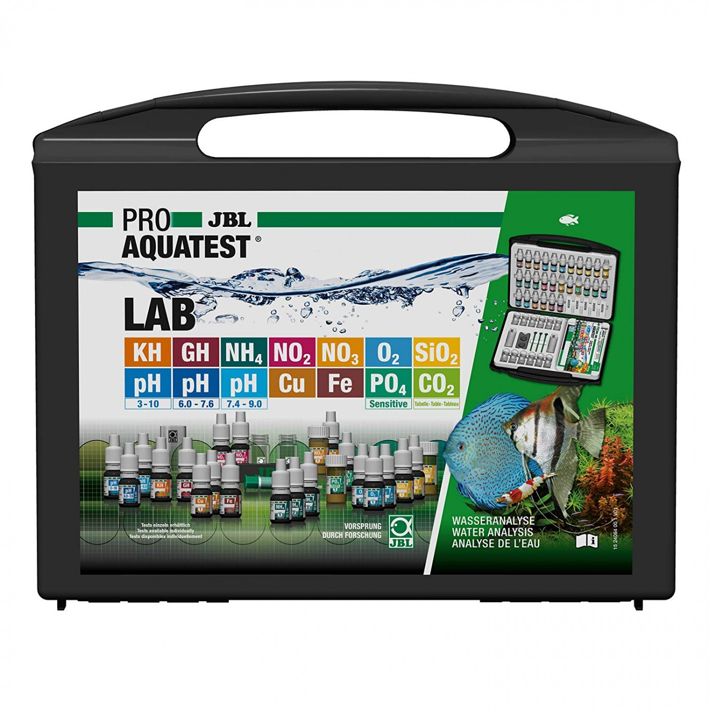 JBM Pro Aquatest Lab Maletín con 13 test de agua
