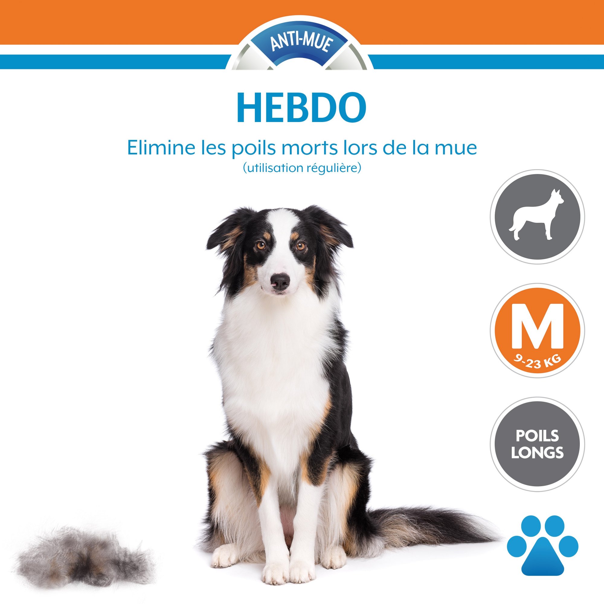 Escova para cão com pêlo comprido FURminator para cães com pêlos longos - 5 tamanhos de escovas de acordo com a morfologia do cão