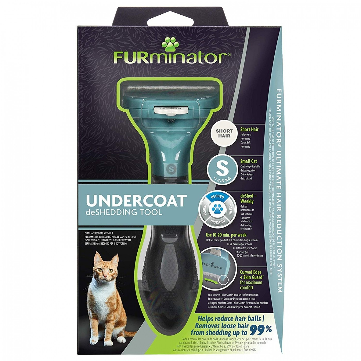 Escova FURminator para gatos de pêlos curtos - 2 tamanhos