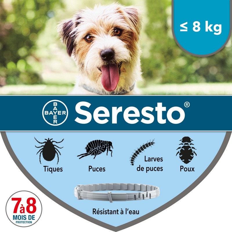 AntiParasitenHalsband SERESTO Hunde, effizient für 7 bis 8 Monate