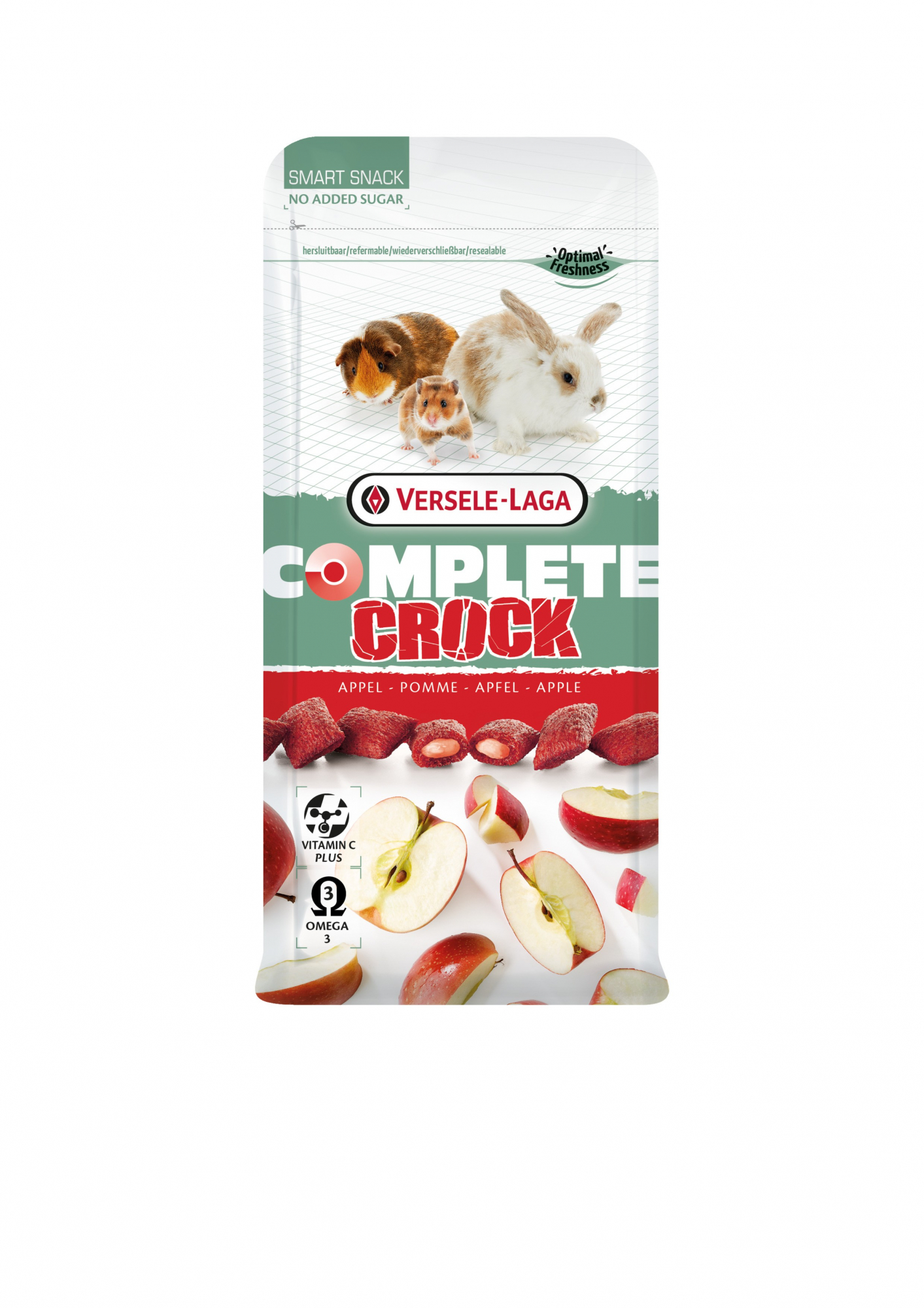 Snacks para coelhos e roedores omnívoros Versele Laga Complete Crock Apple