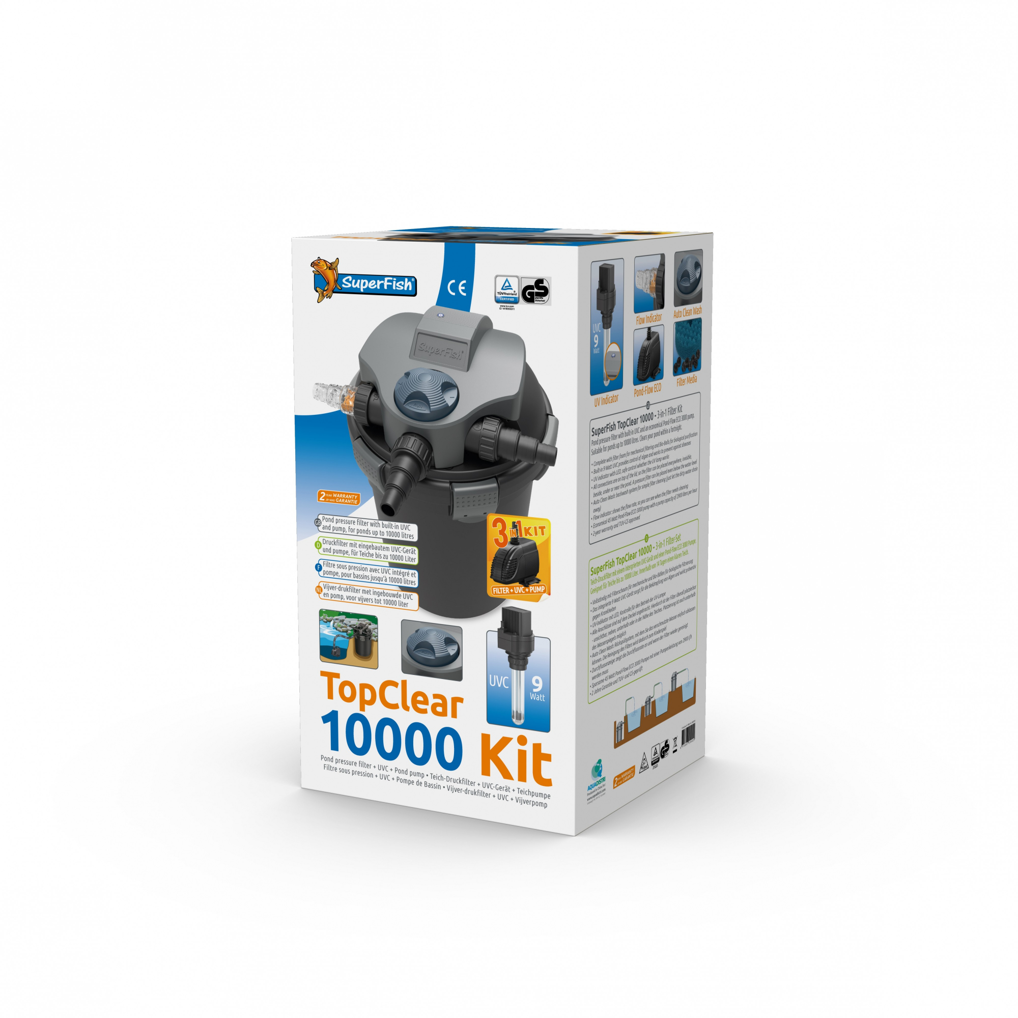 Kit Top Clear, Filtro + UV-C + Pompa