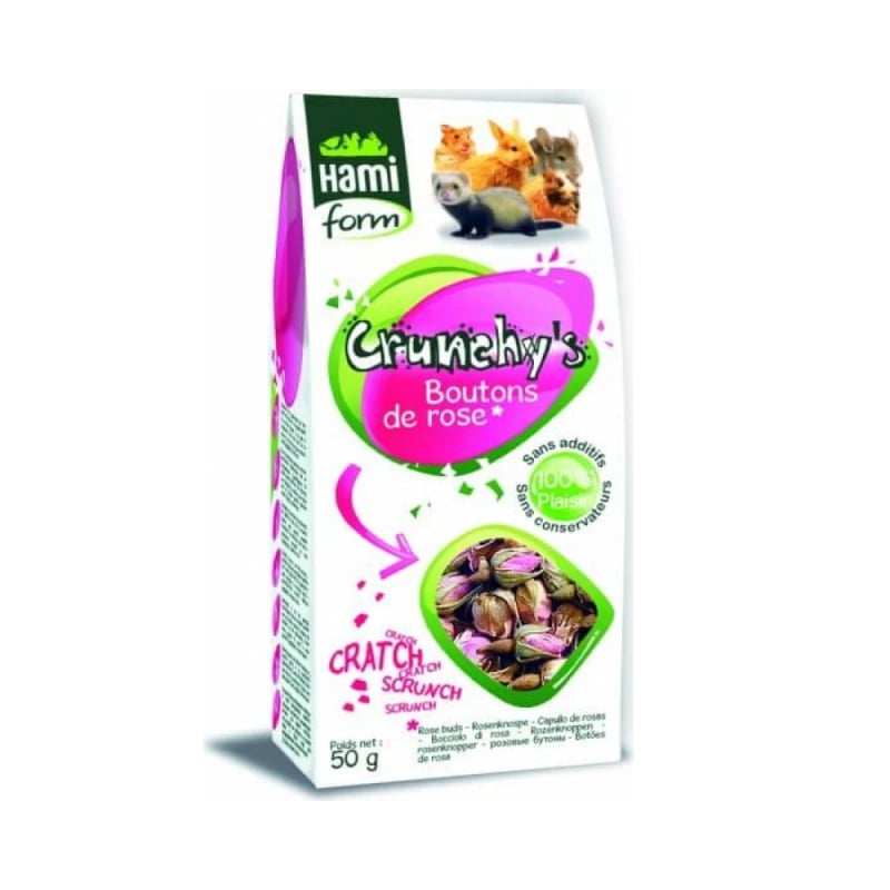Rozenknopjes - Treats voor chinchilla's -CRUNCHY'S