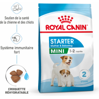 Royal Canin Mini Starter Mother & Baby - Chiot et chienne en gestation - lactation (jusqu'à 2 mois)
